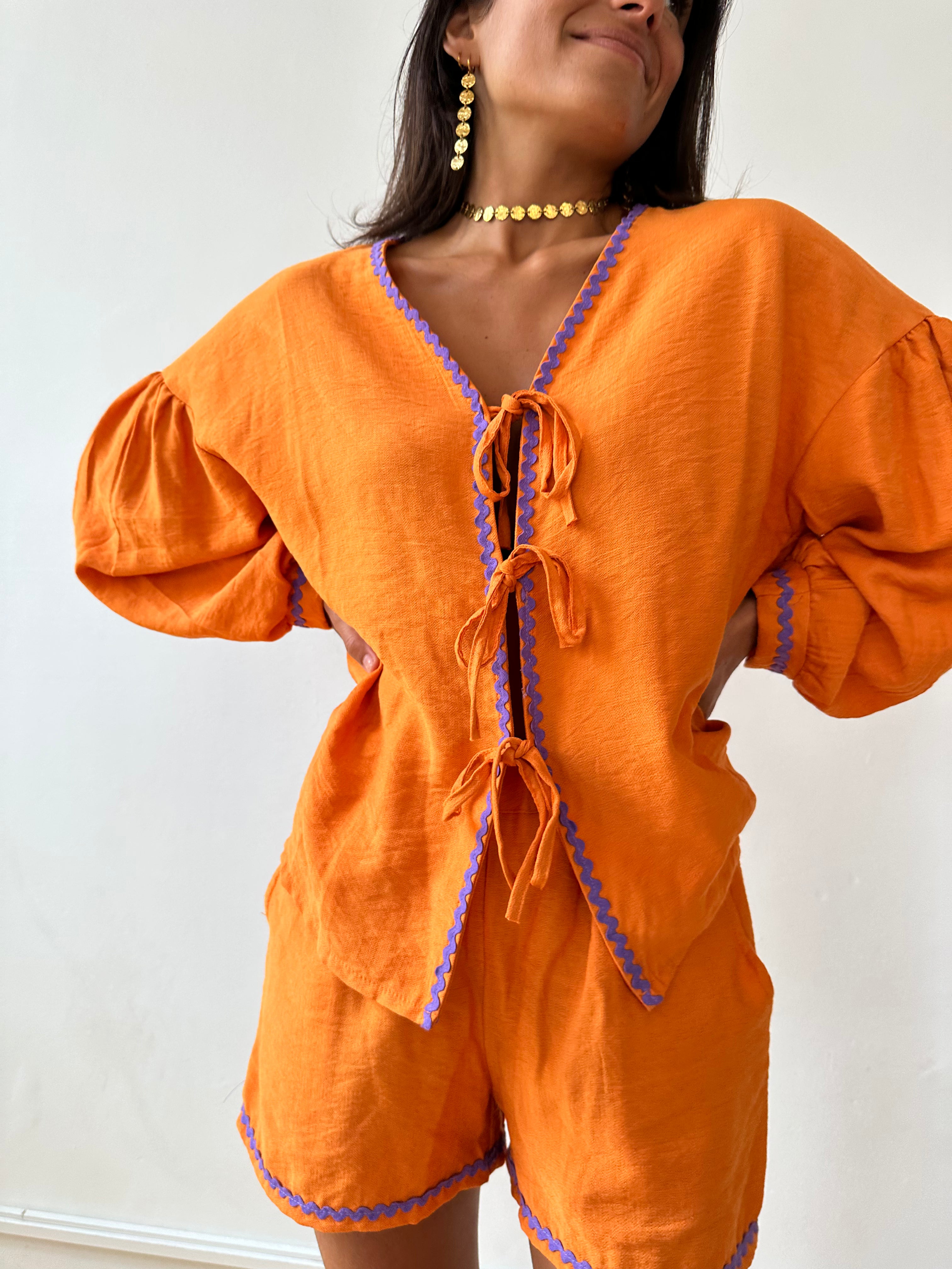 Marta Orange Blouse