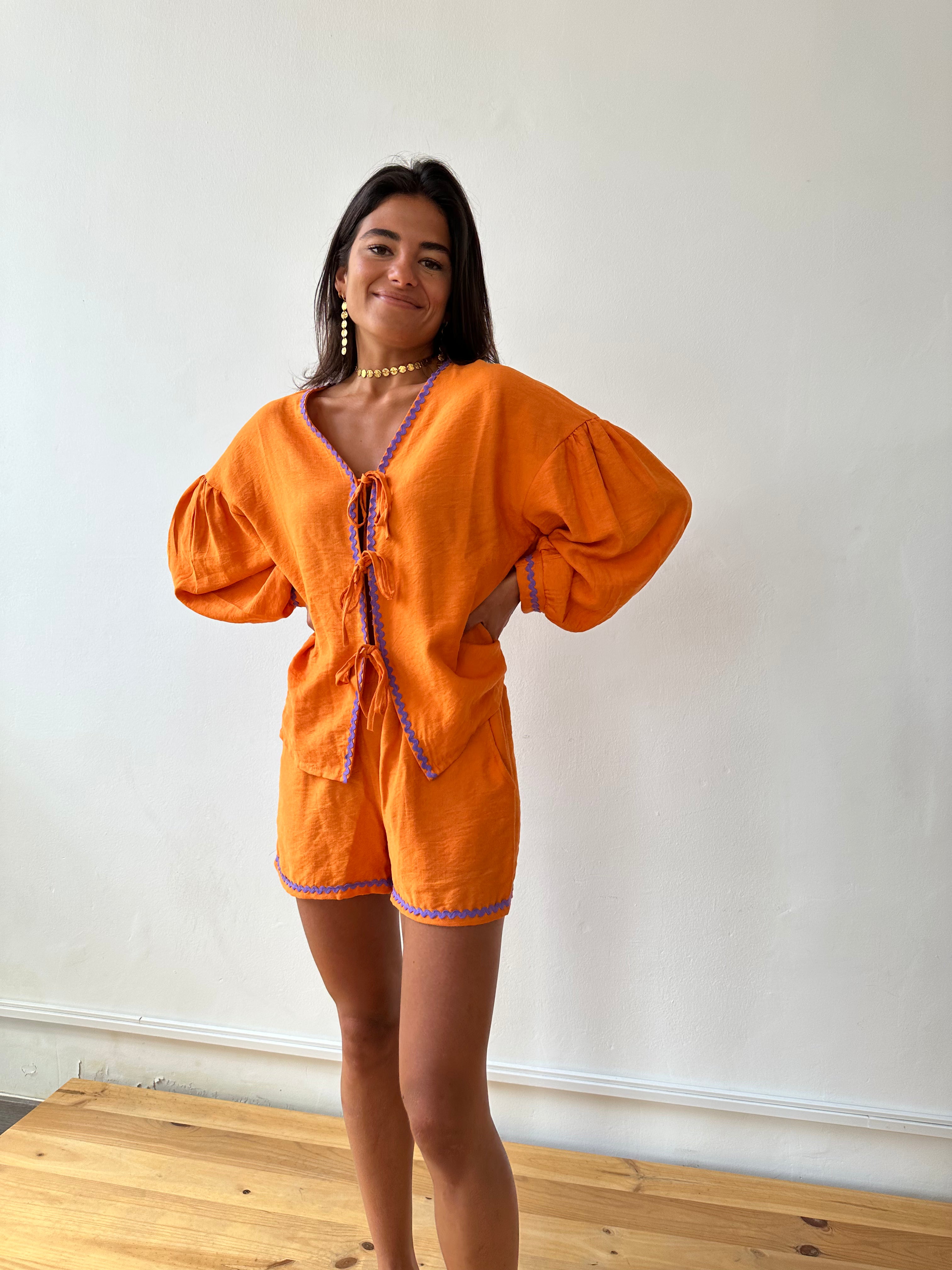 Marta Orange Blouse