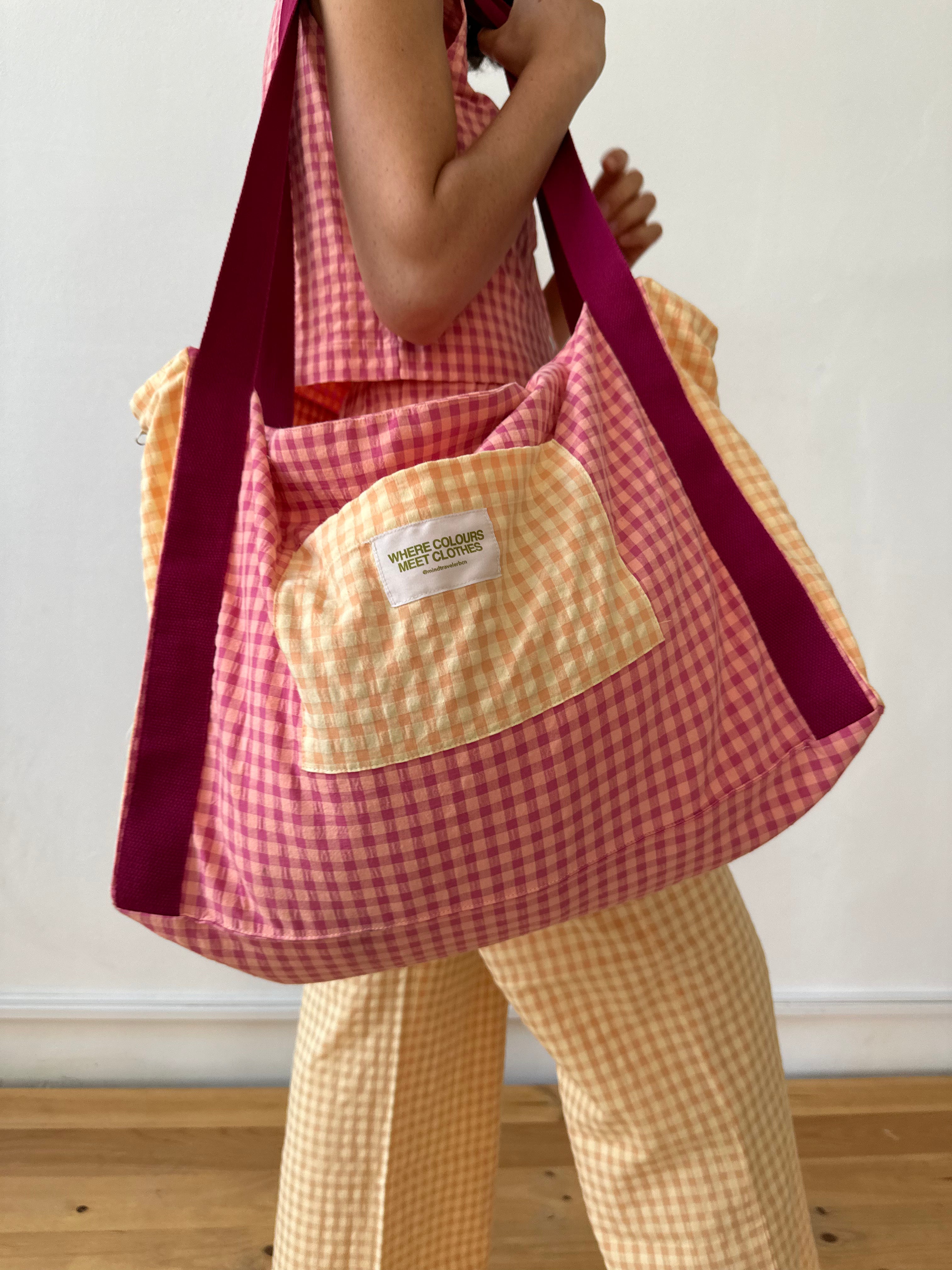 Pink Gingham Bag