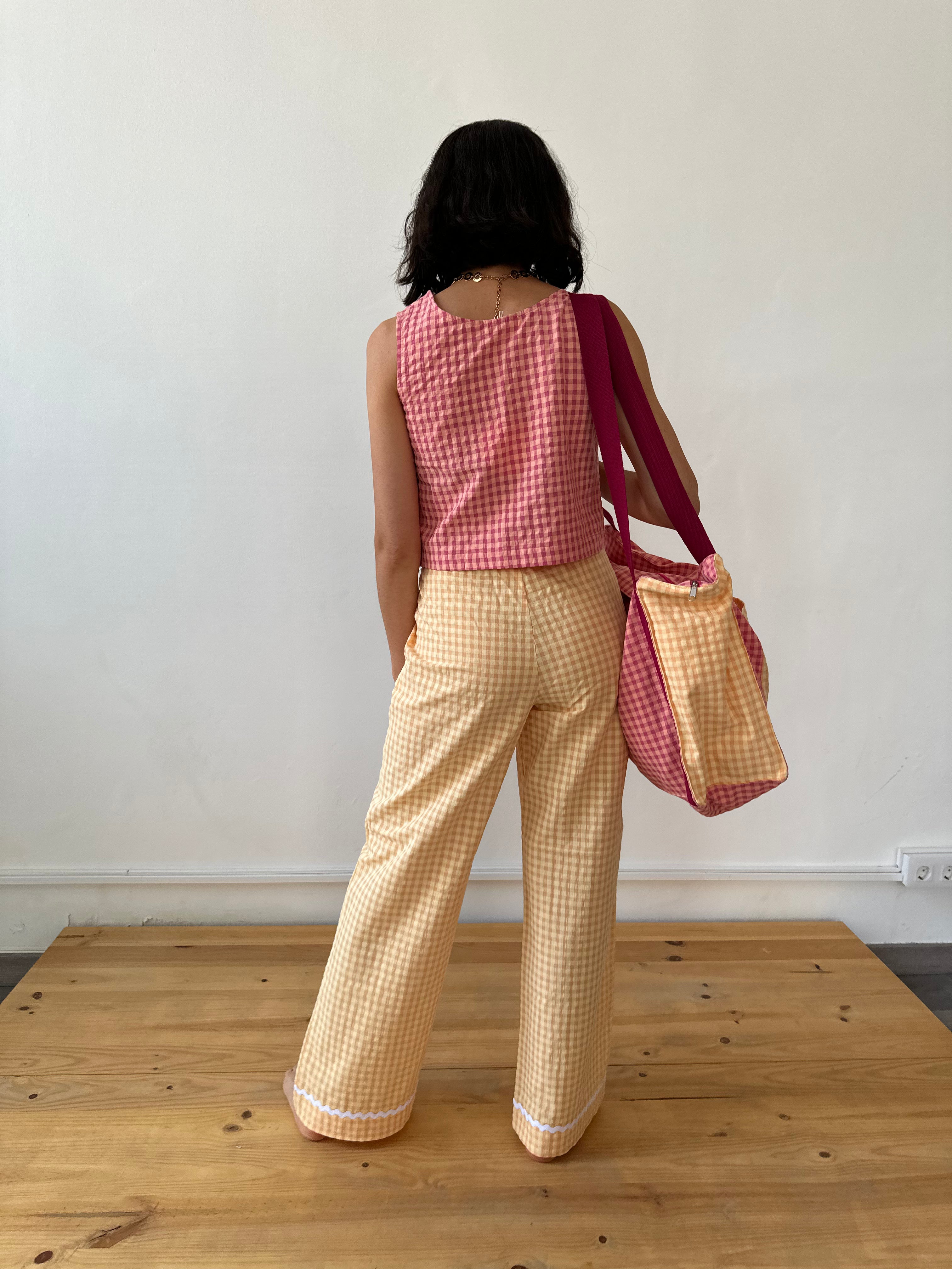 Yellow Gingham Bag