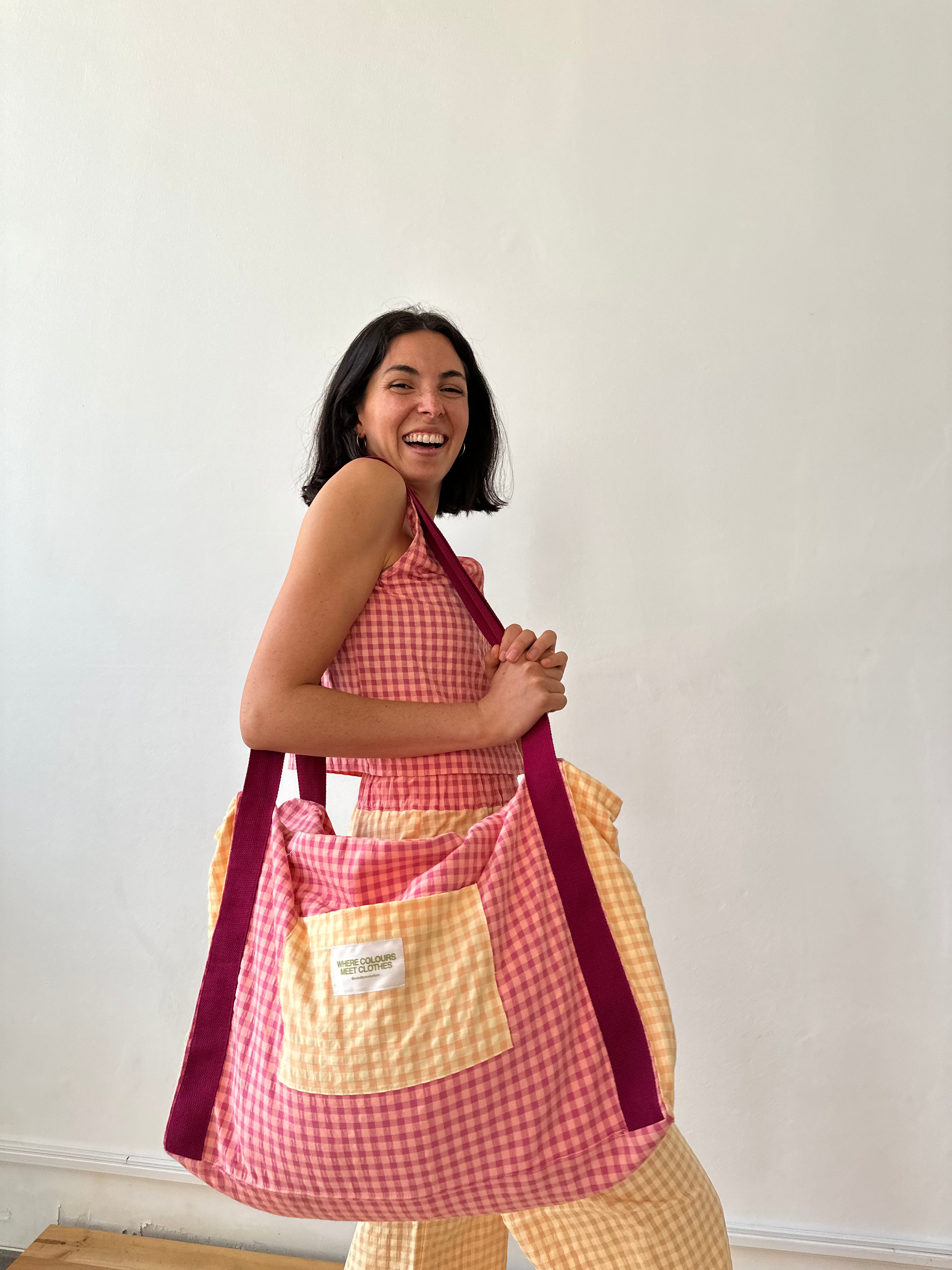 Yellow Gingham Bag