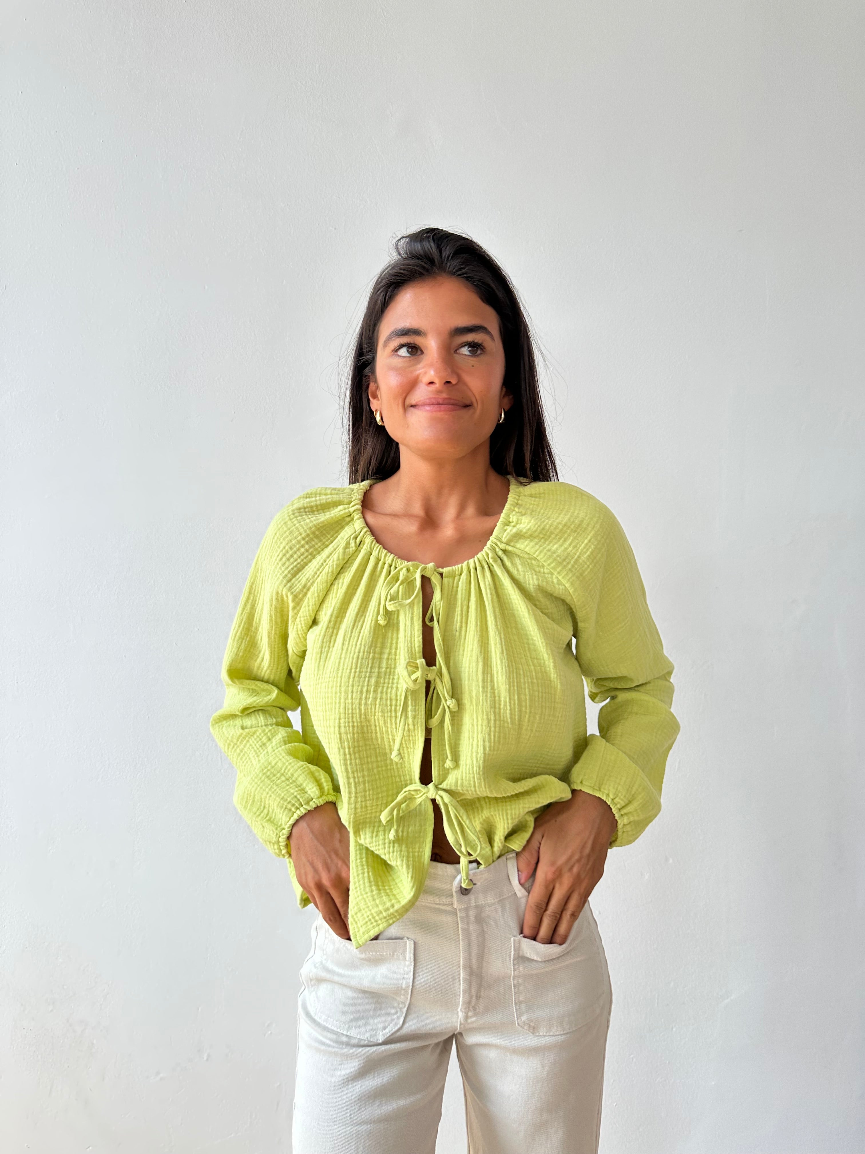 Paula Avocado Blouse