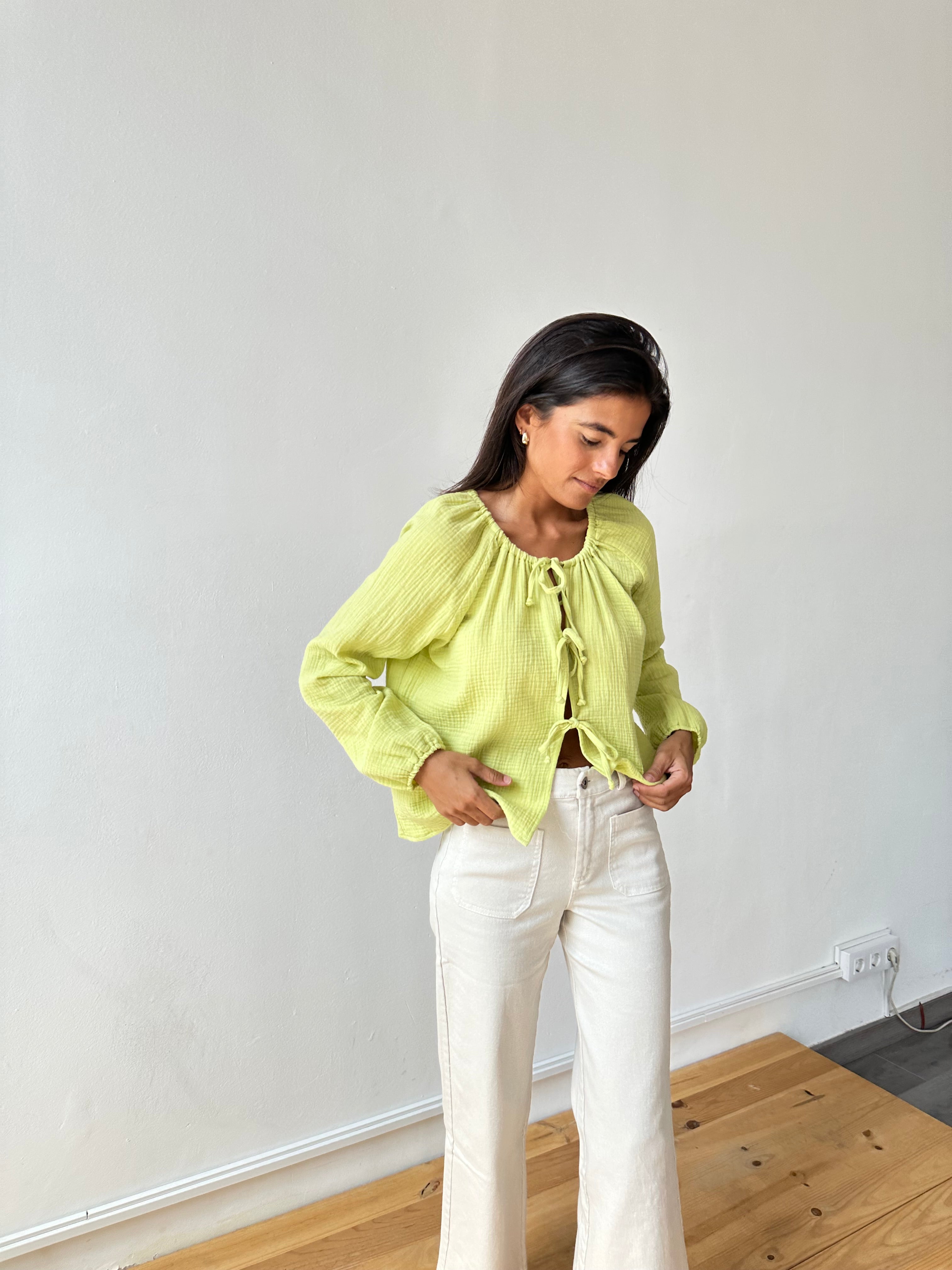 Paula Avocado Blouse