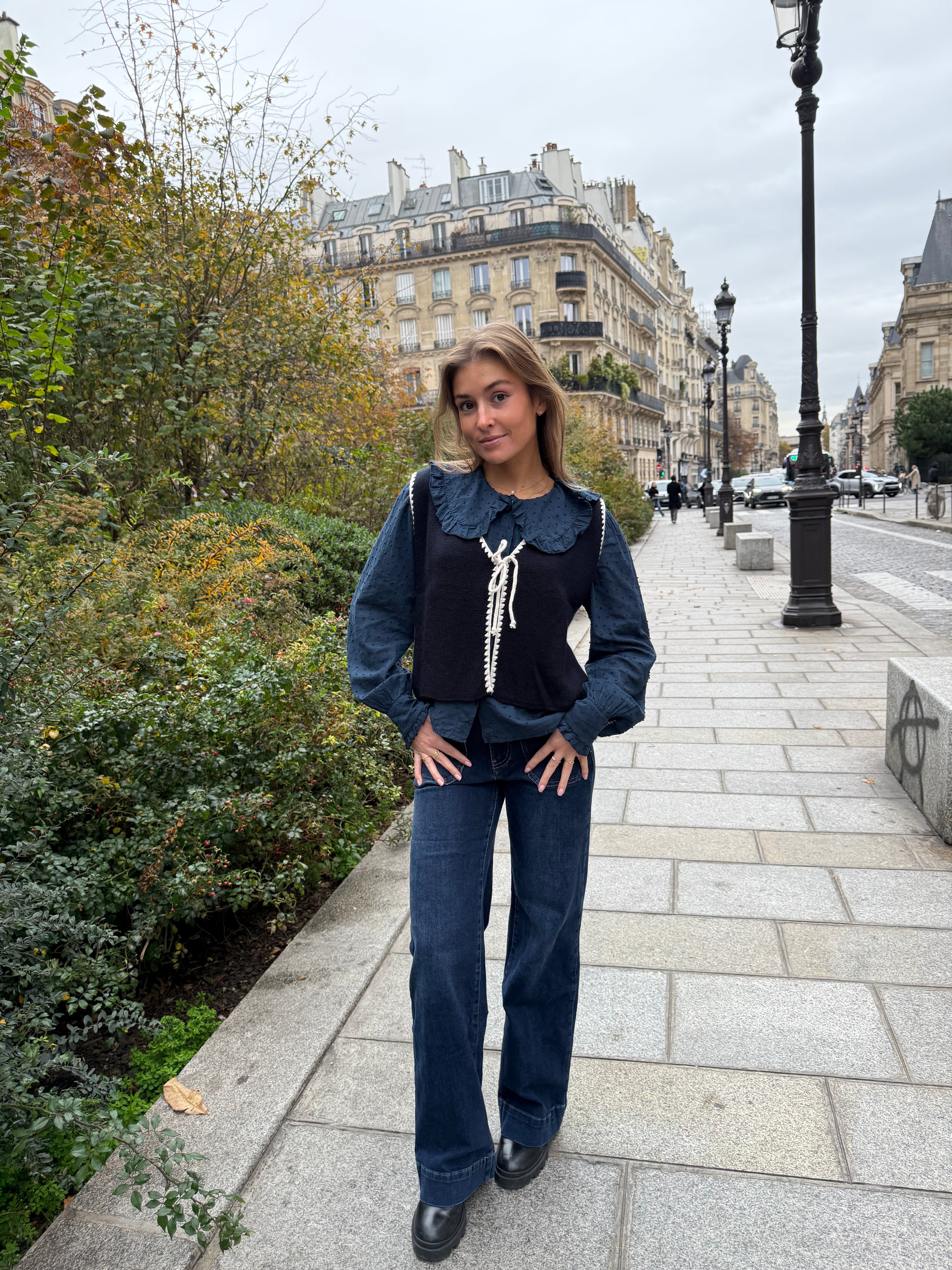 Chaleco Punto Marino