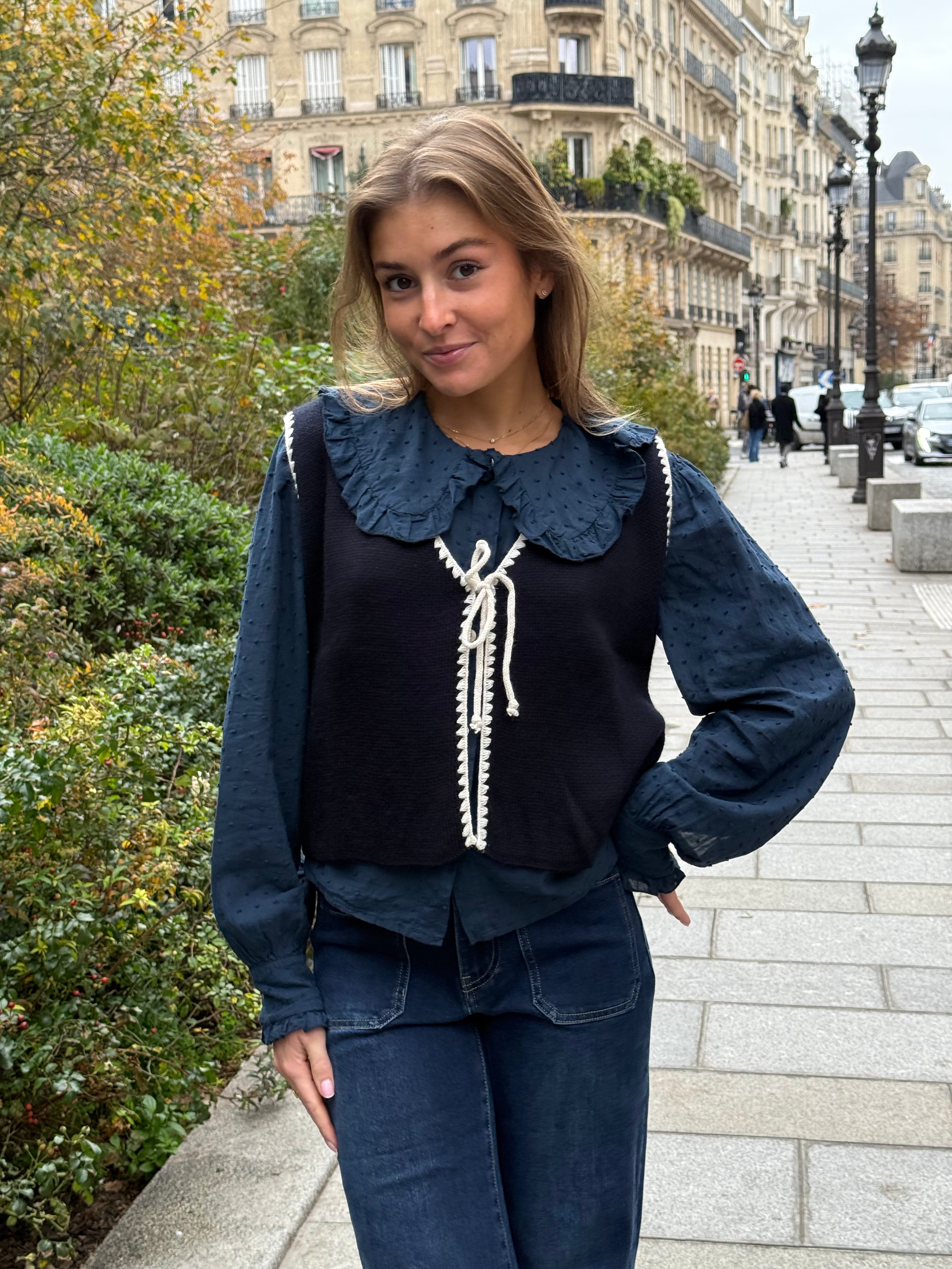 Chaleco Punto Marino