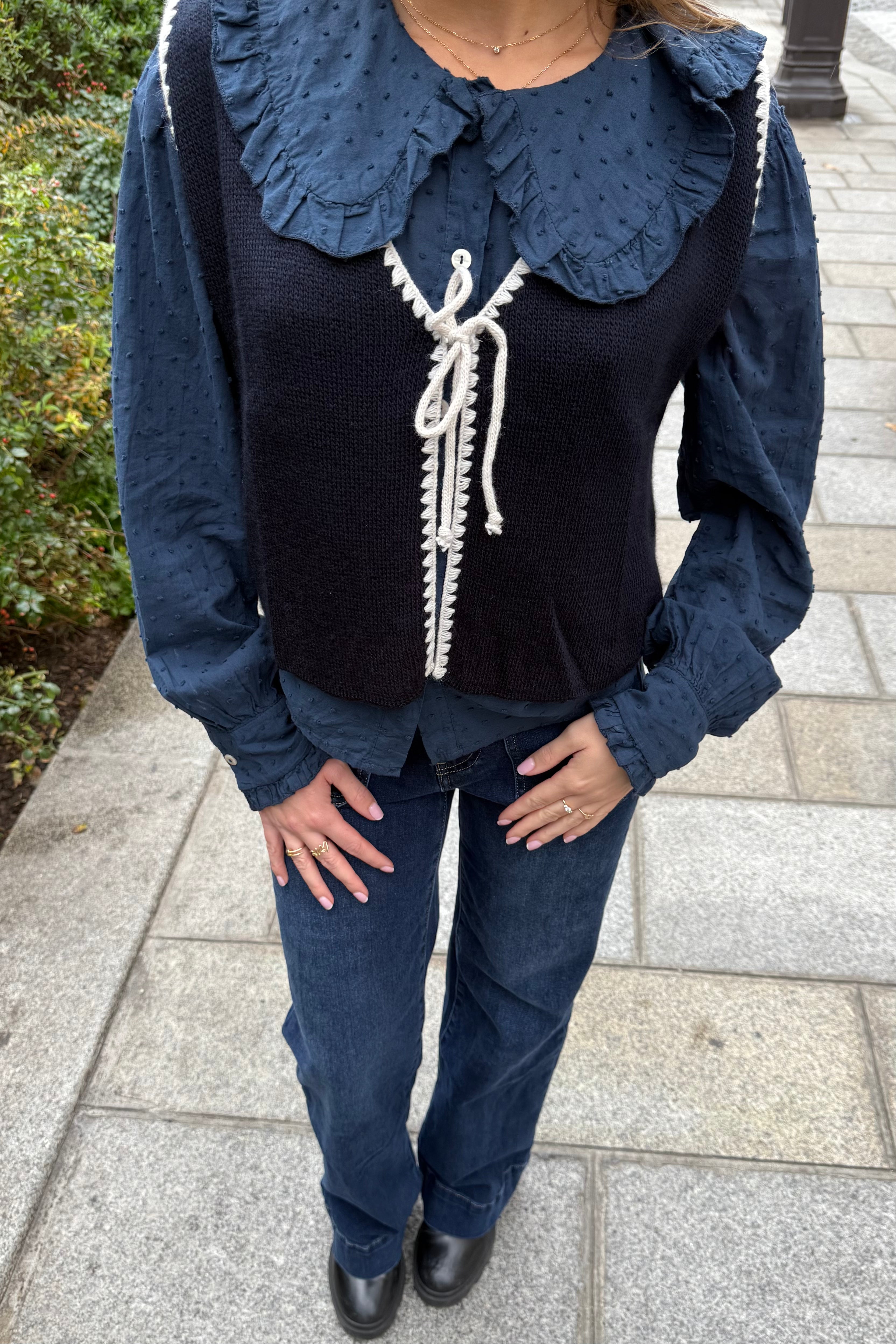 Chaleco Punto Marino