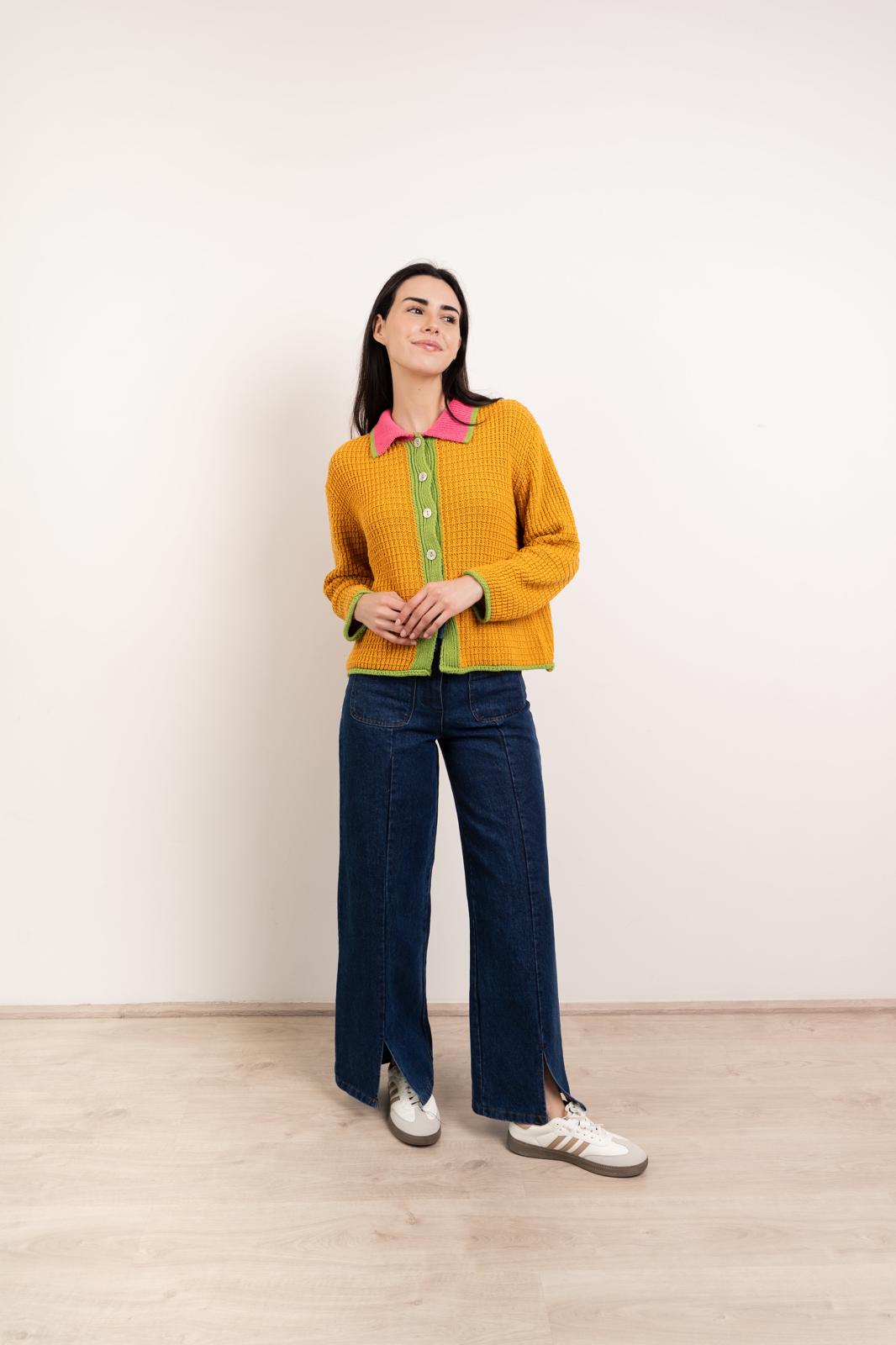 Tina Mustard Cardigan
