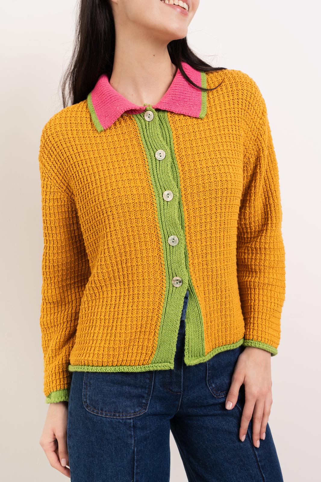 Tina Mustard Cardigan