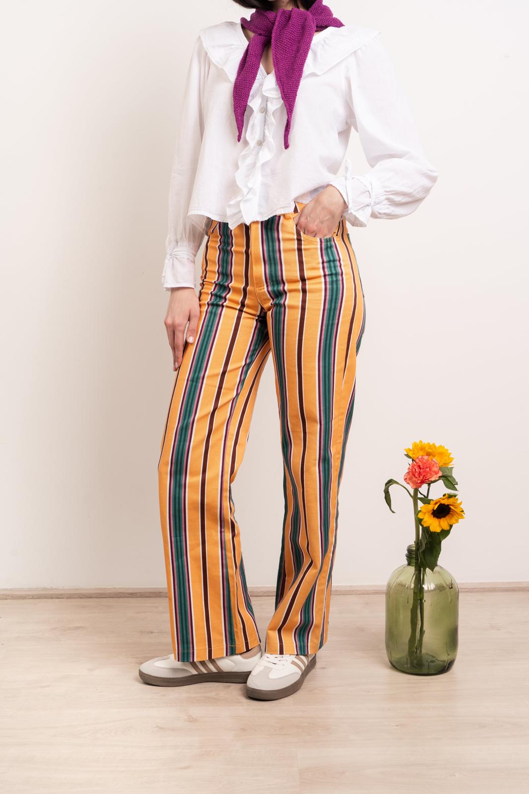 Jeans Inés Rayas Amarillo