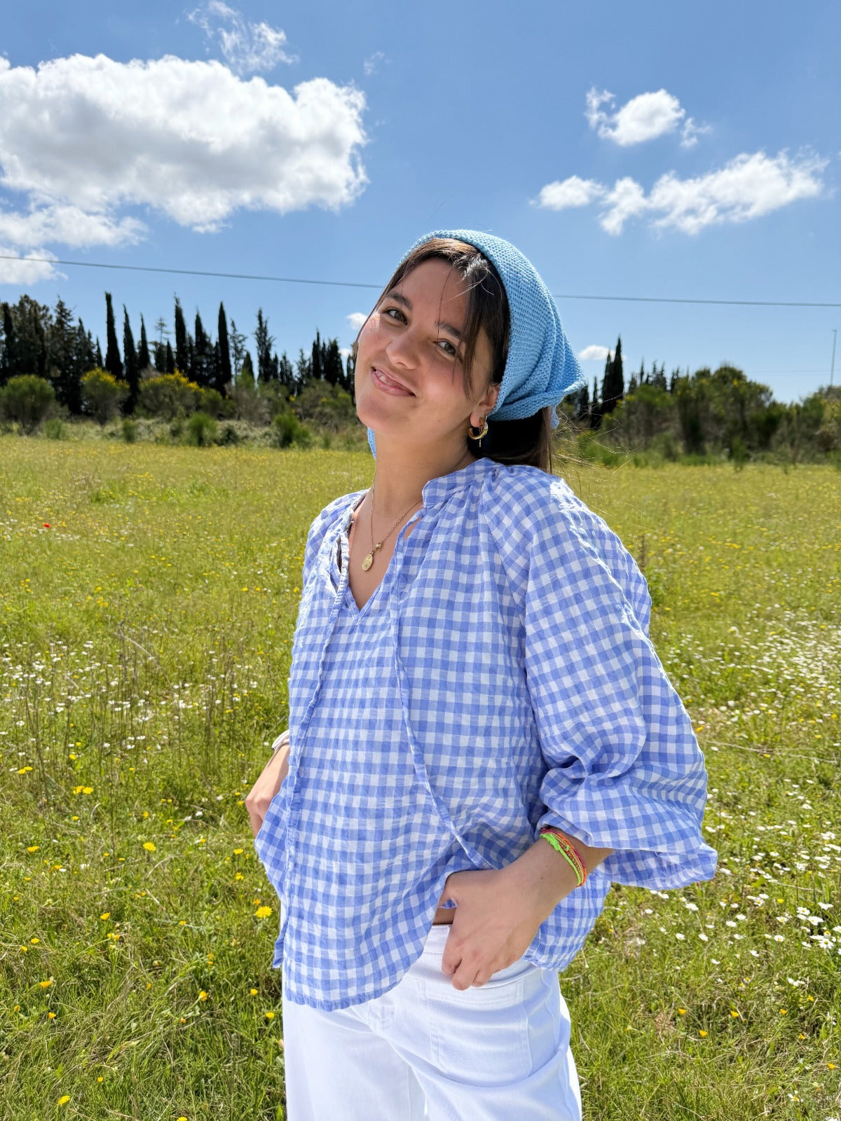 Blusa Matilde Celeste