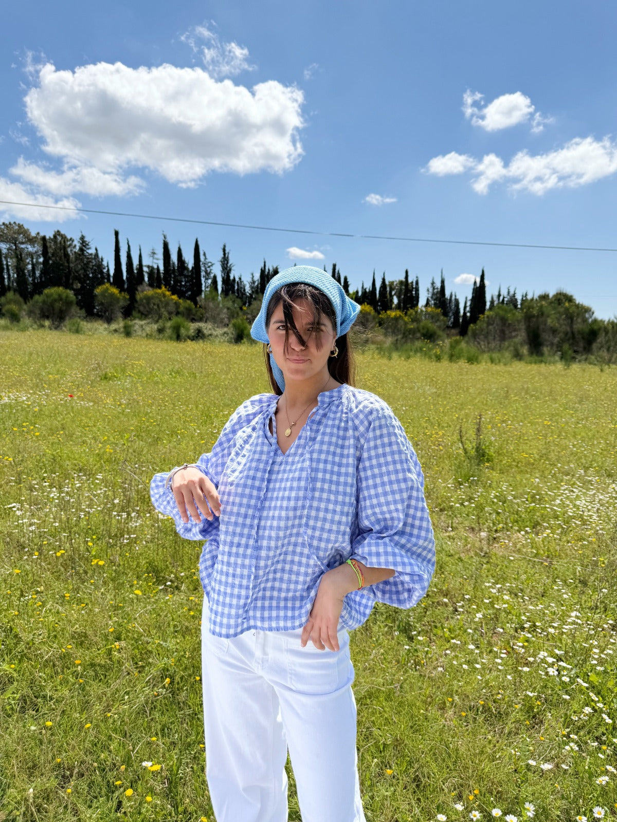 Blusa Matilde Celeste