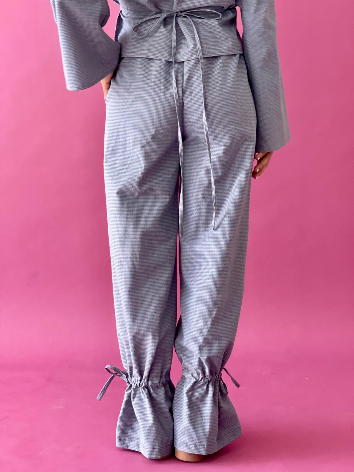 Alea Vichy Blue and Brown Pants