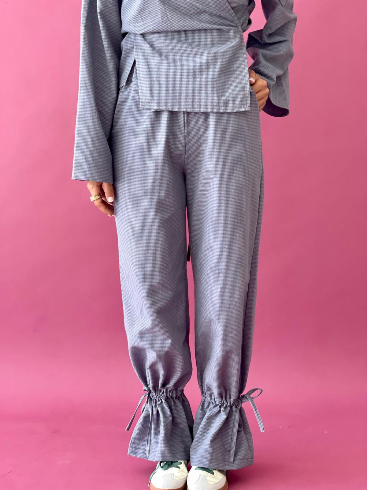 Alea Vichy Blue and Brown Pants