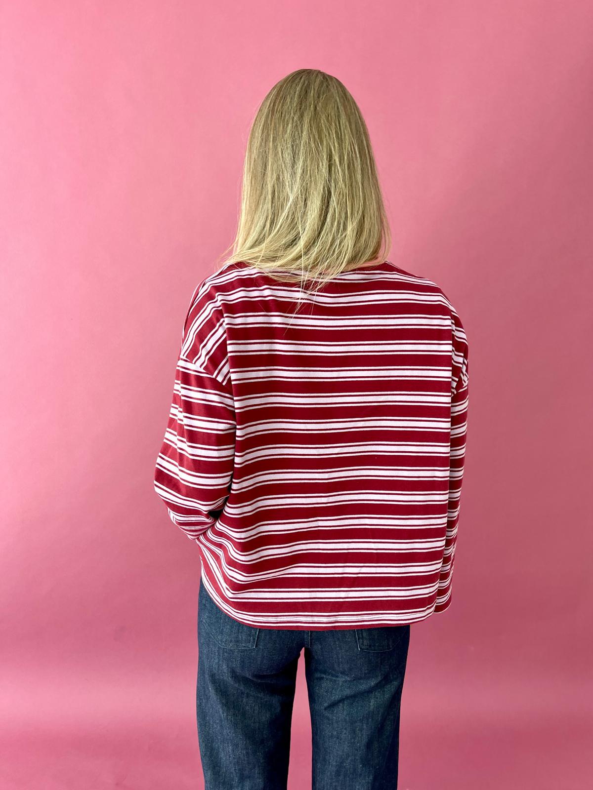 Nunu Long Sleeve Burgundy T-shirt