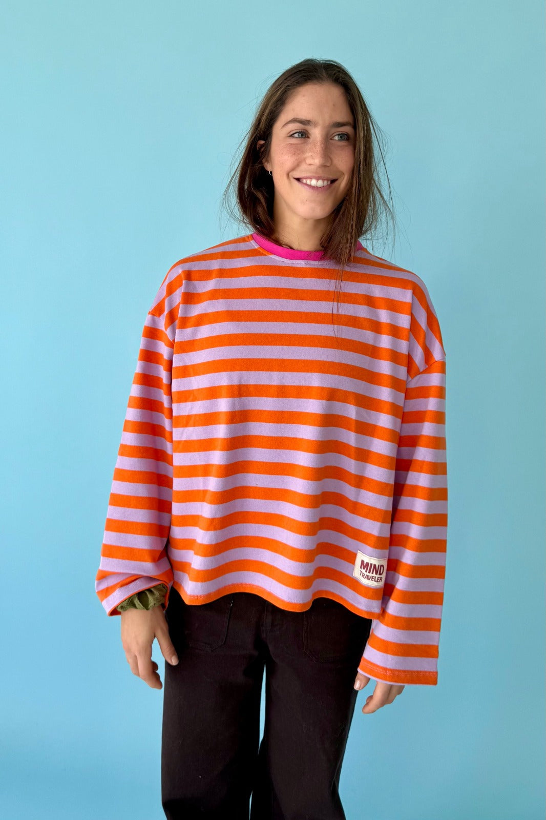 Camiseta Núria Lavanda y Naranja