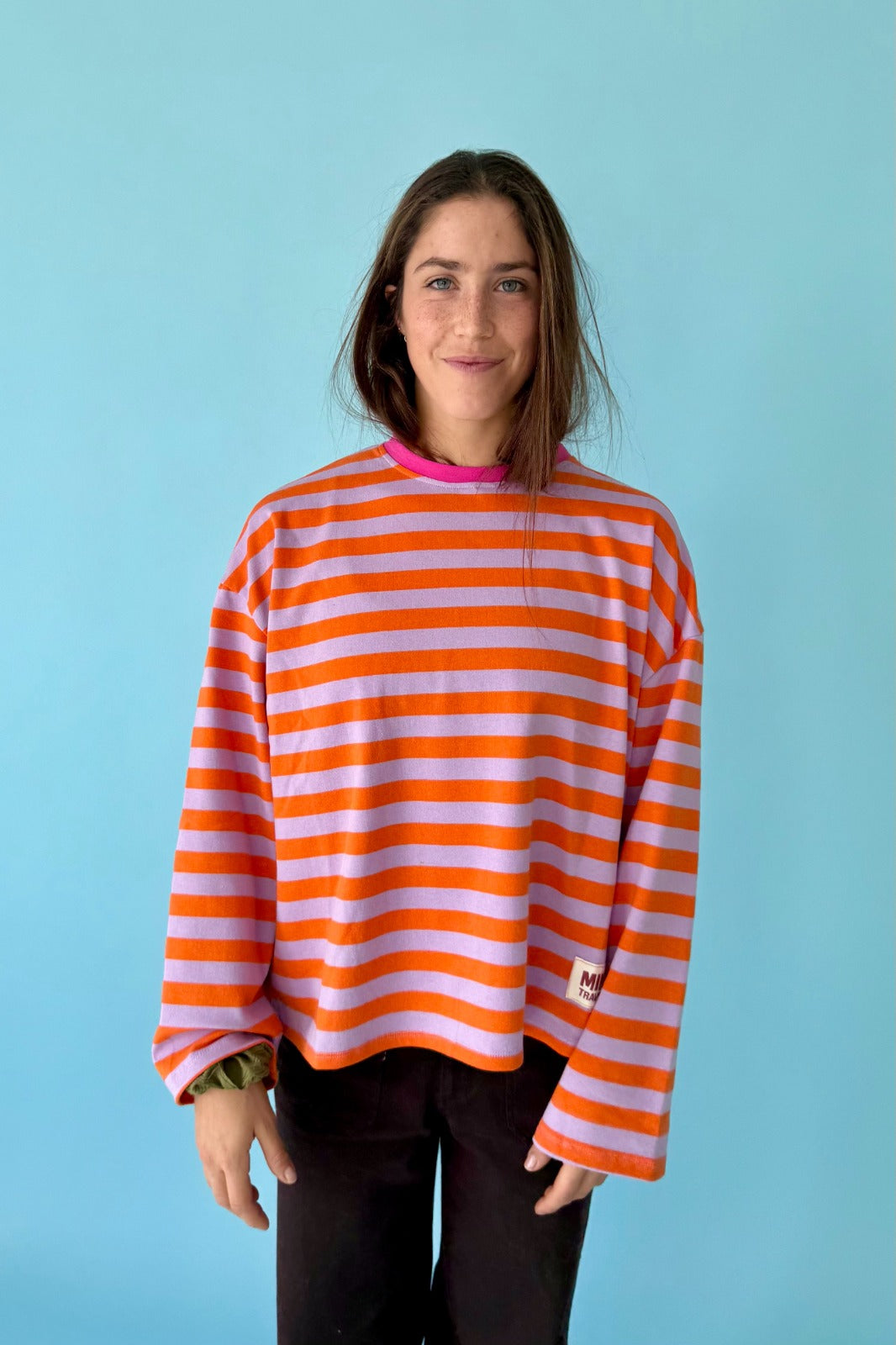Camiseta Núria Lavanda y Naranja