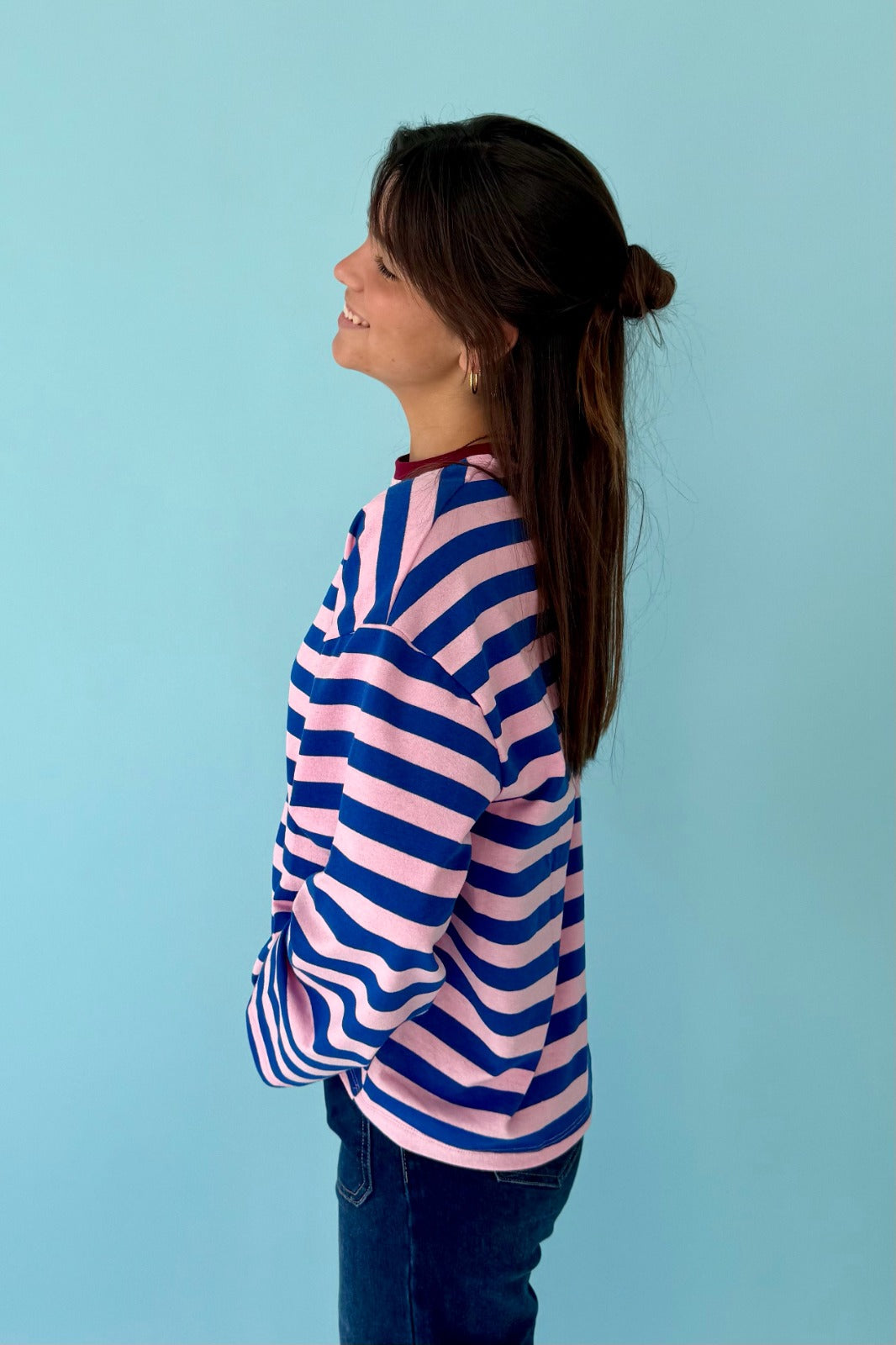 Camiseta Núria Azul y Rosa