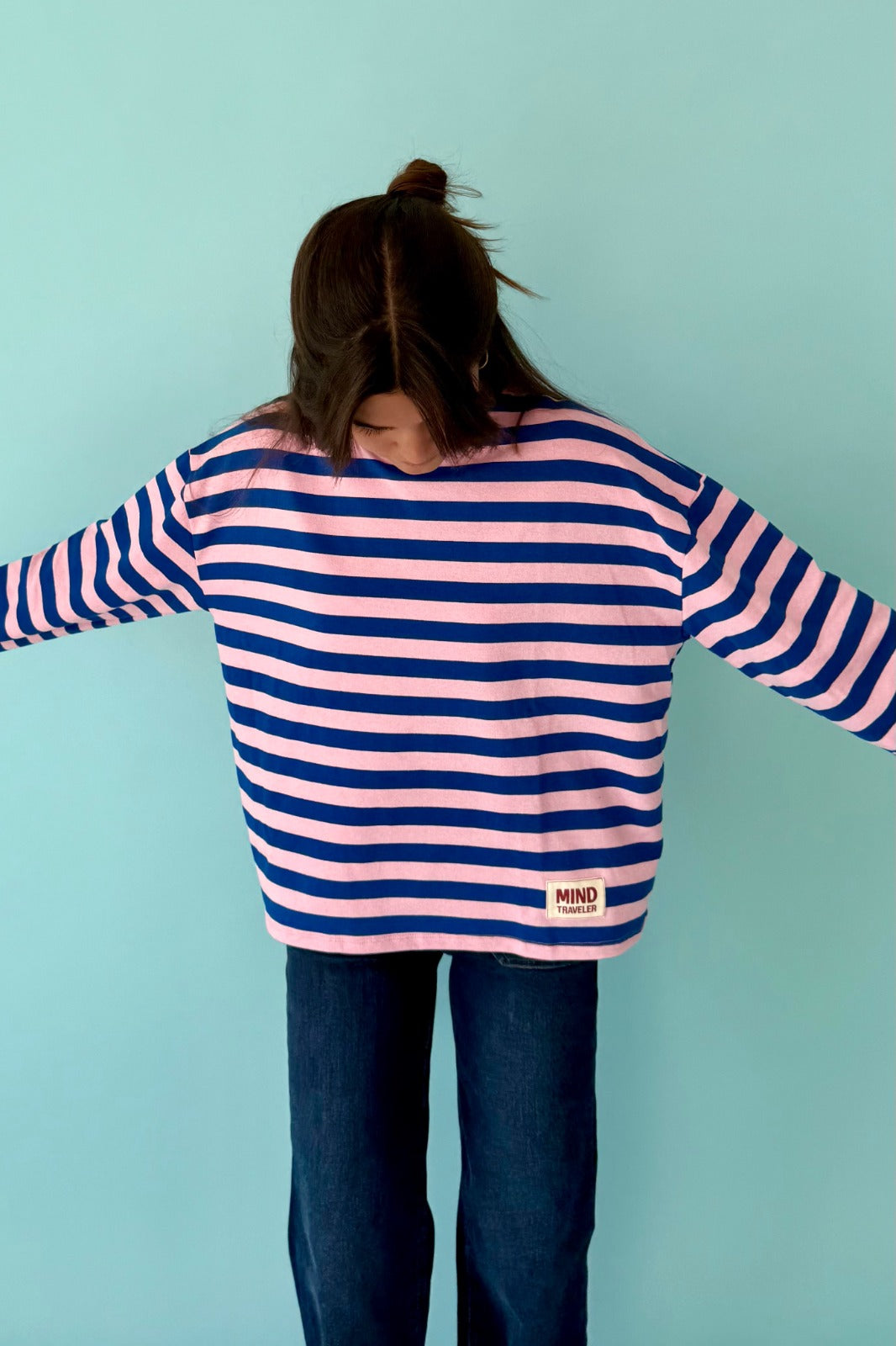 Camiseta Núria Azul y Rosa