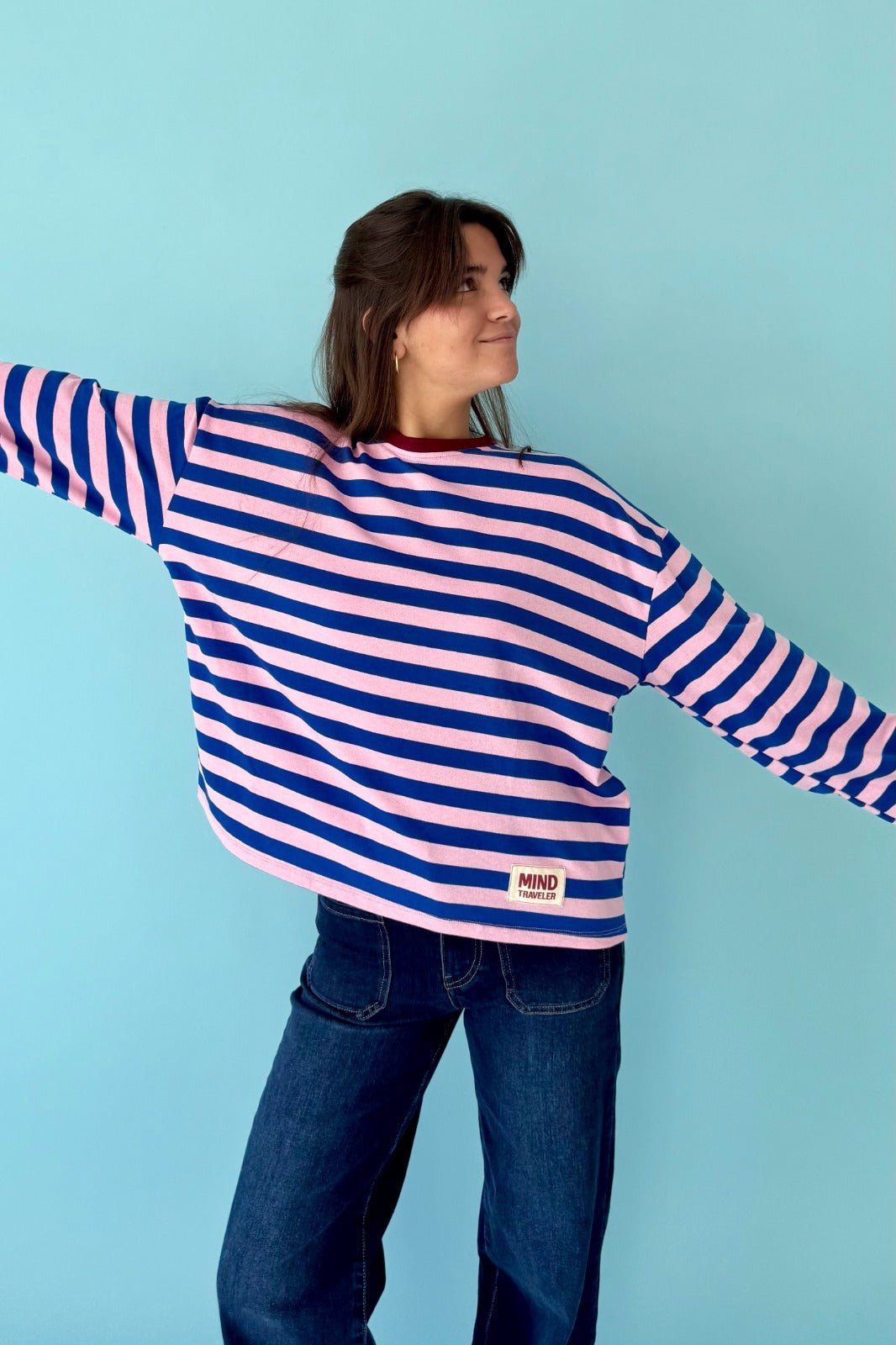 Camiseta Núria Azul y Rosa