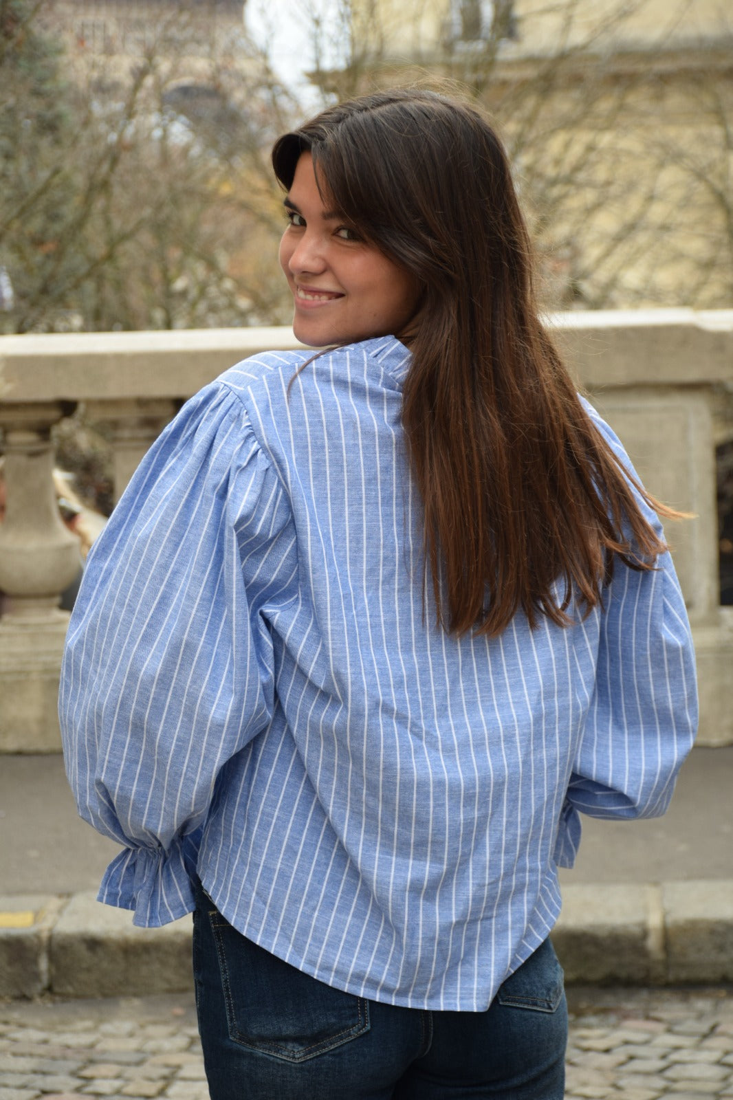 Blusa Bella Rayas Azul