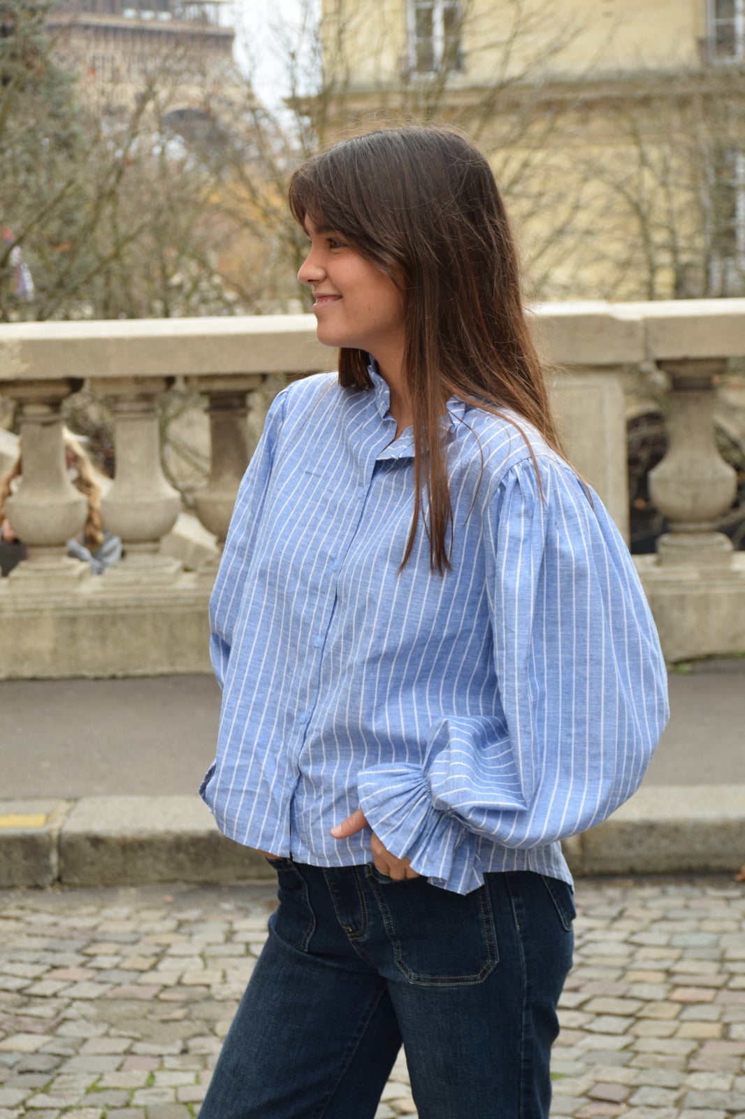 Blusa Bella Rayas Azul