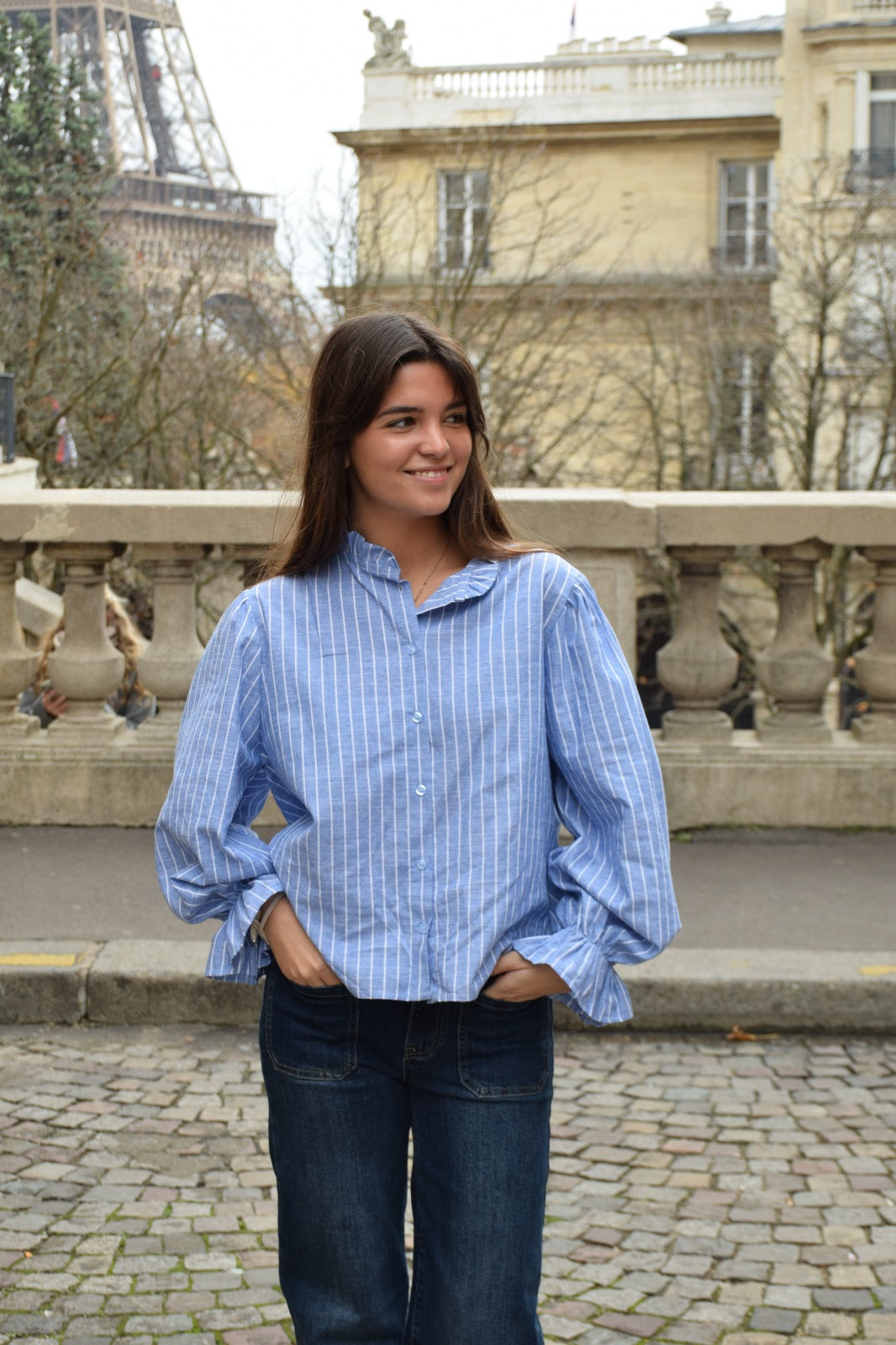 Blusa Bella Rayas Azul