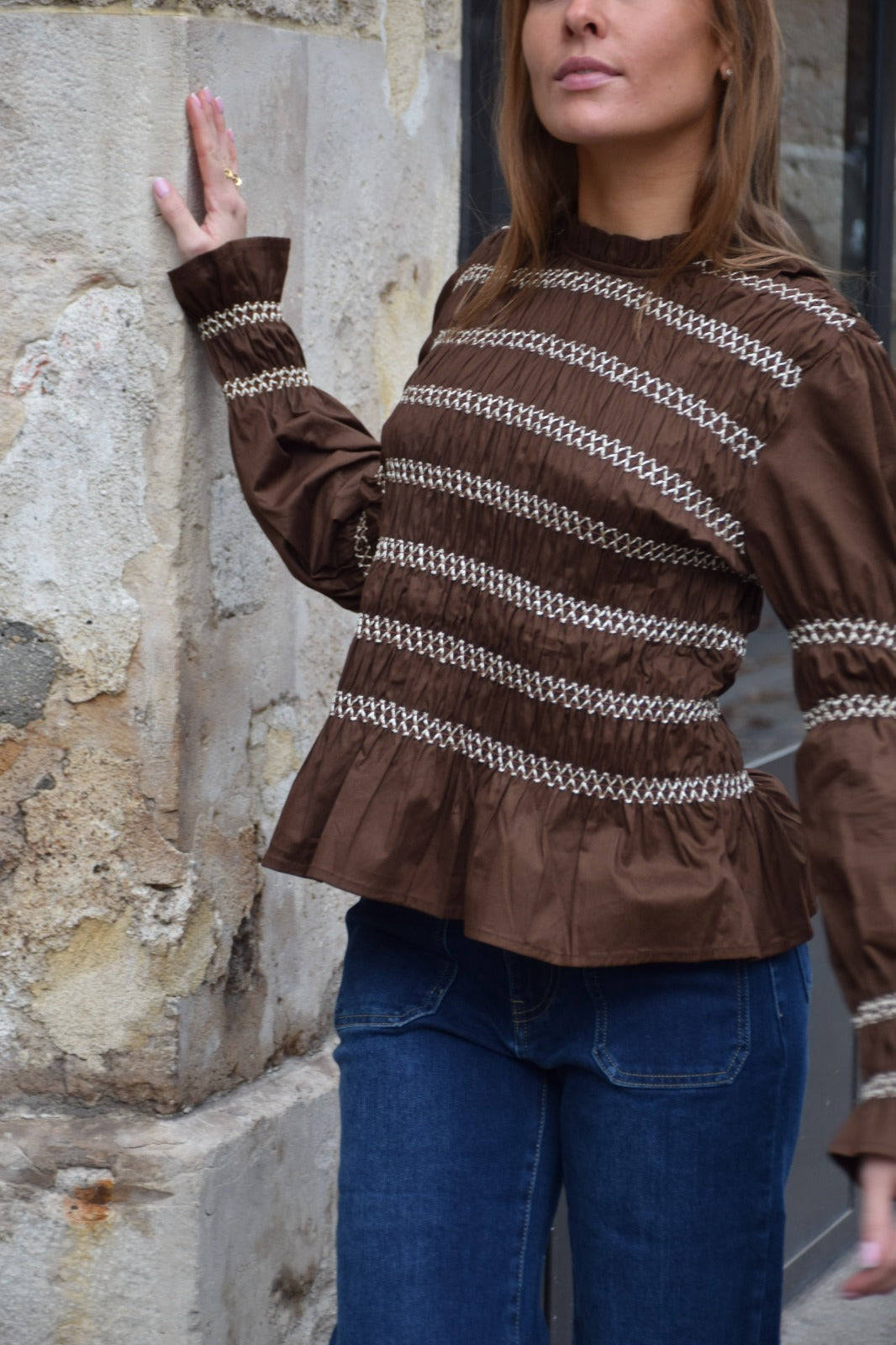 Blusa Eloise Marrón