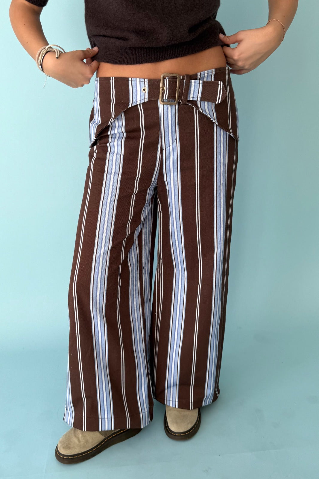 Jeans Tere Azul y Marrón