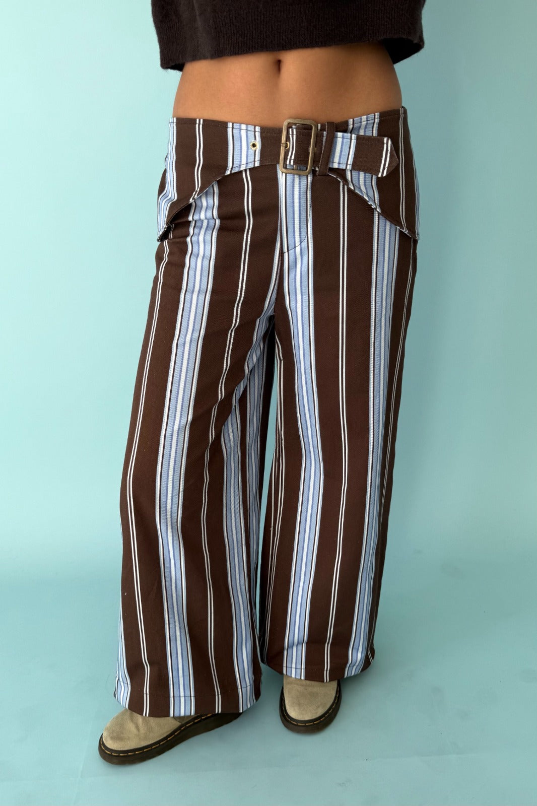 Jeans Tere Azul y Marrón