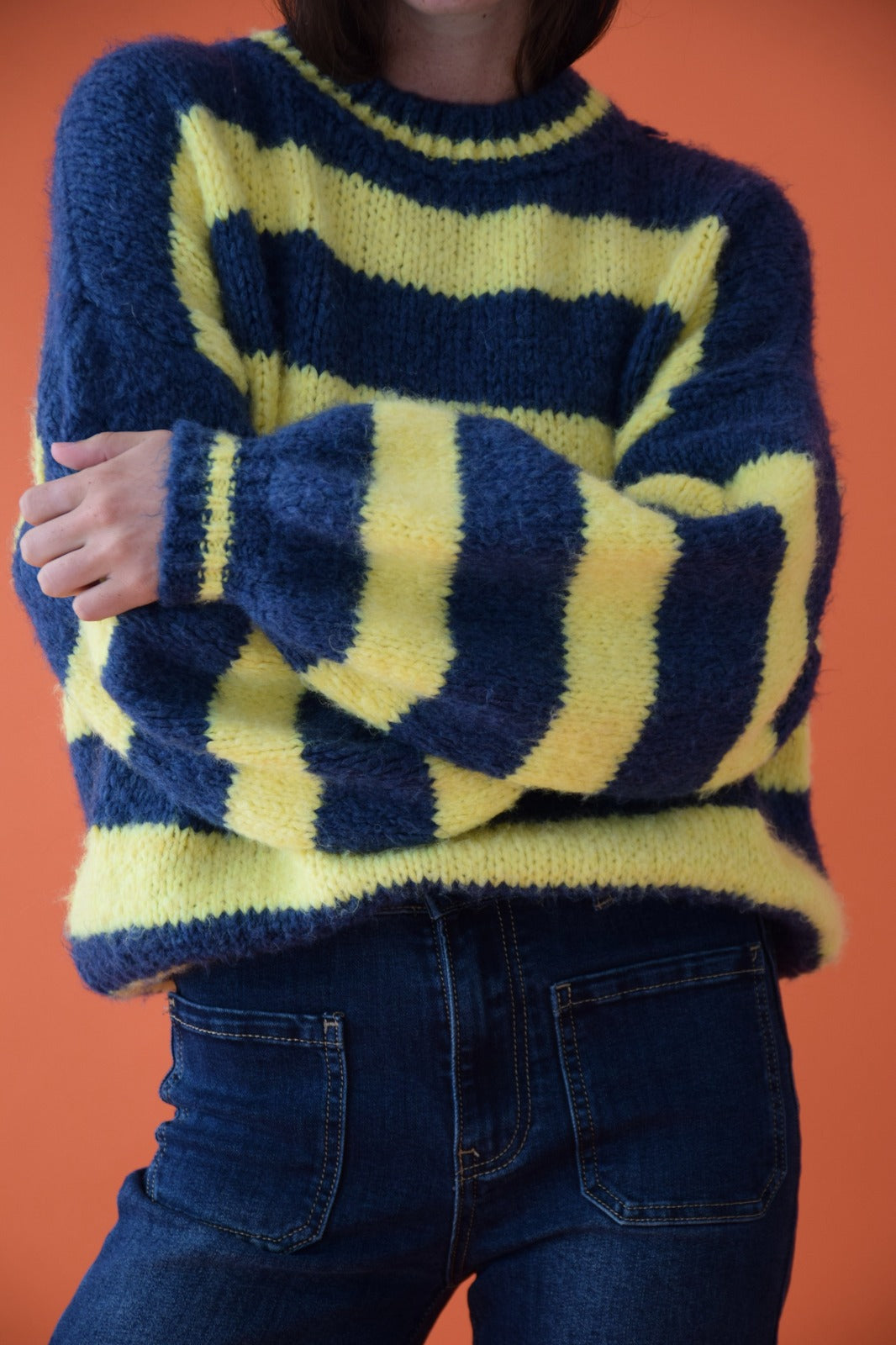 Aura Yellow and Navy Jersey