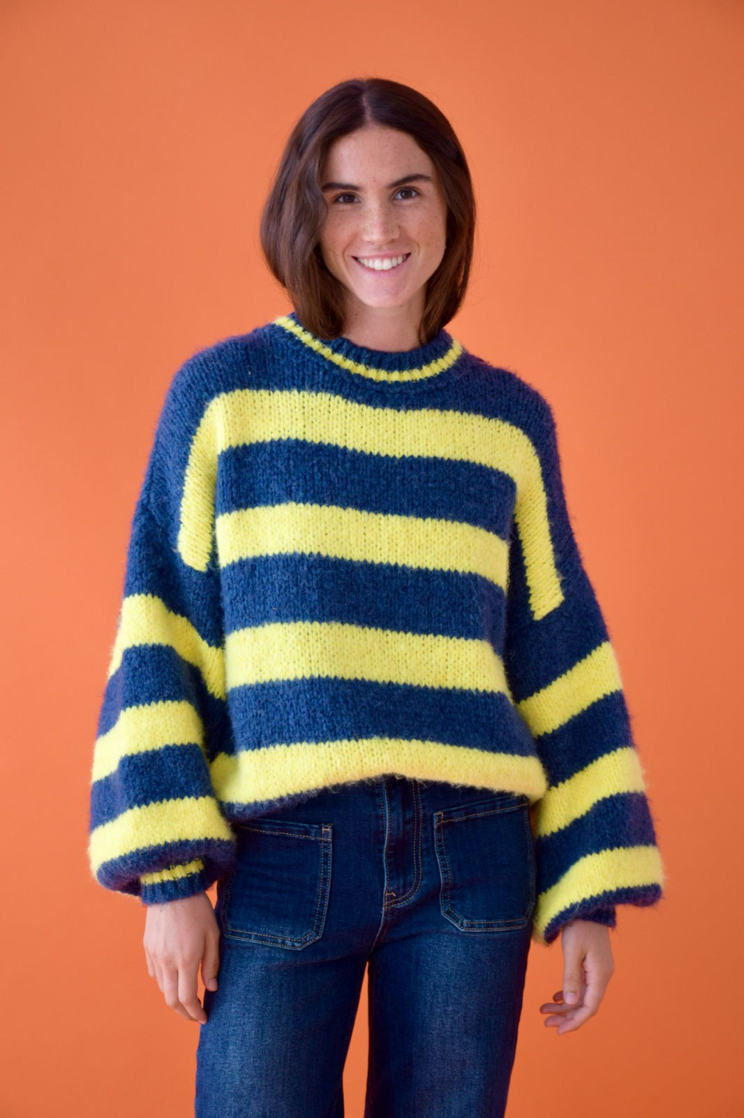 Aura Yellow and Navy Jersey