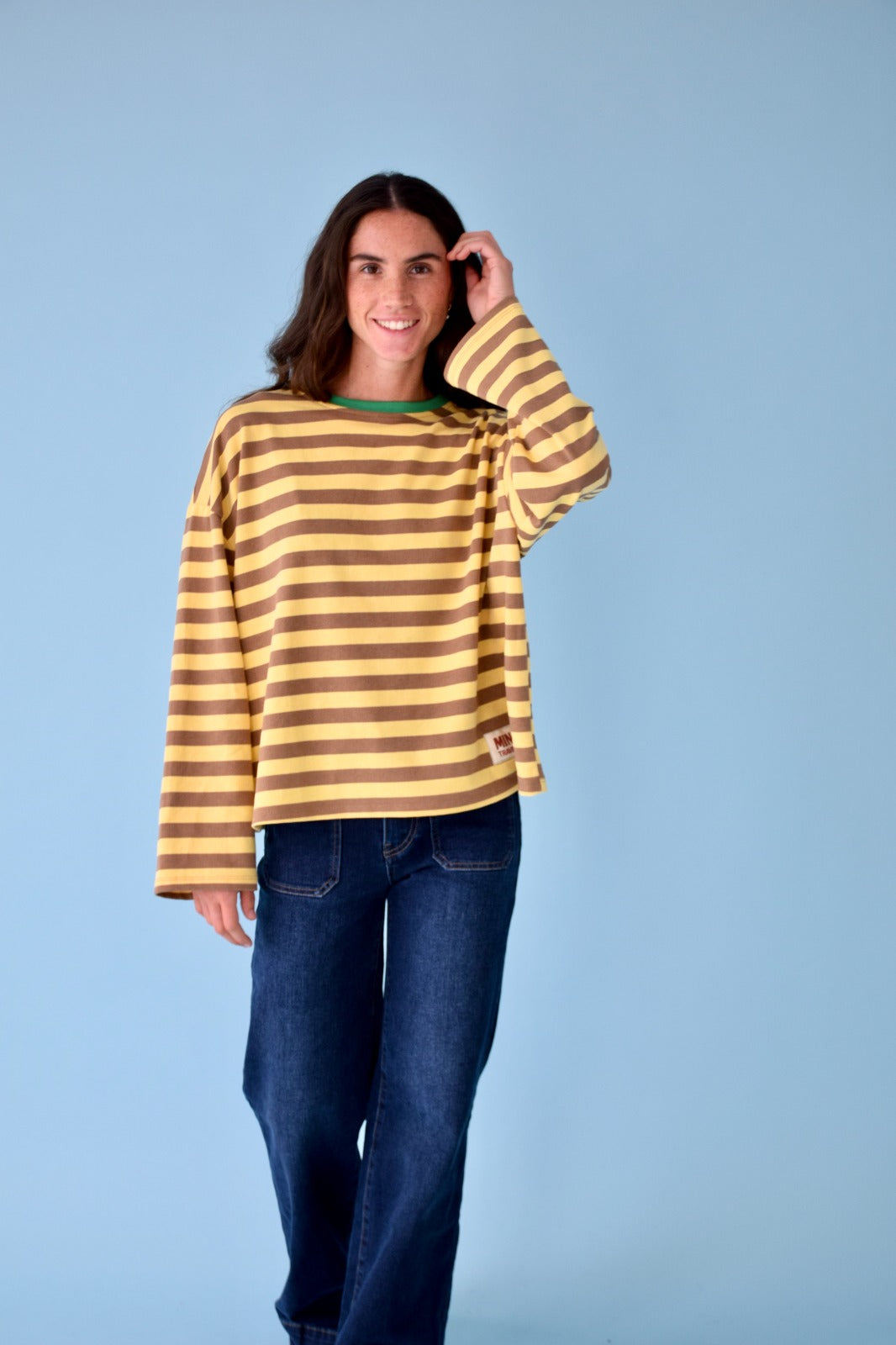 Núria Yellow and Brown T-shirt