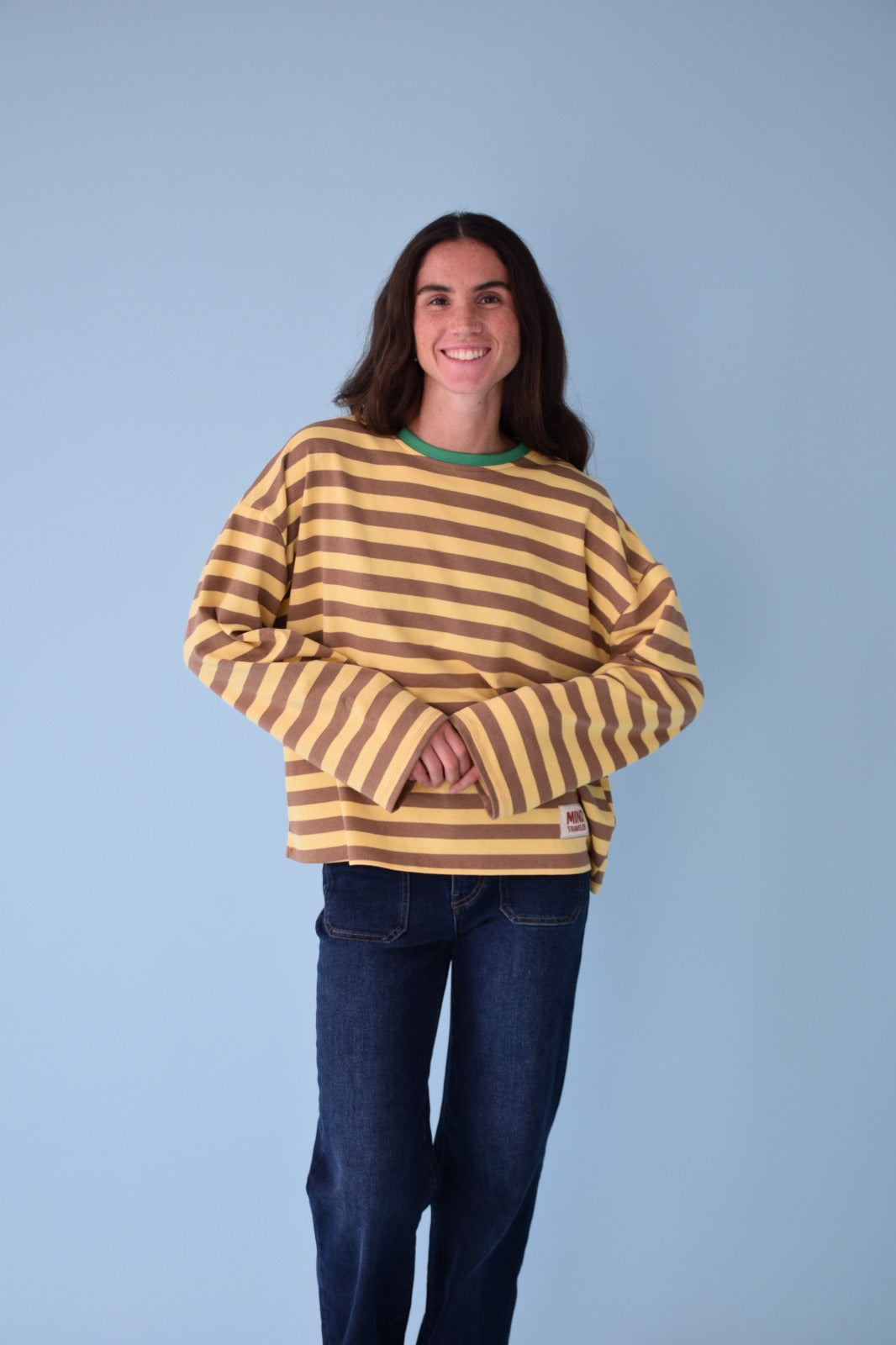 Núria Yellow and Brown T-shirt