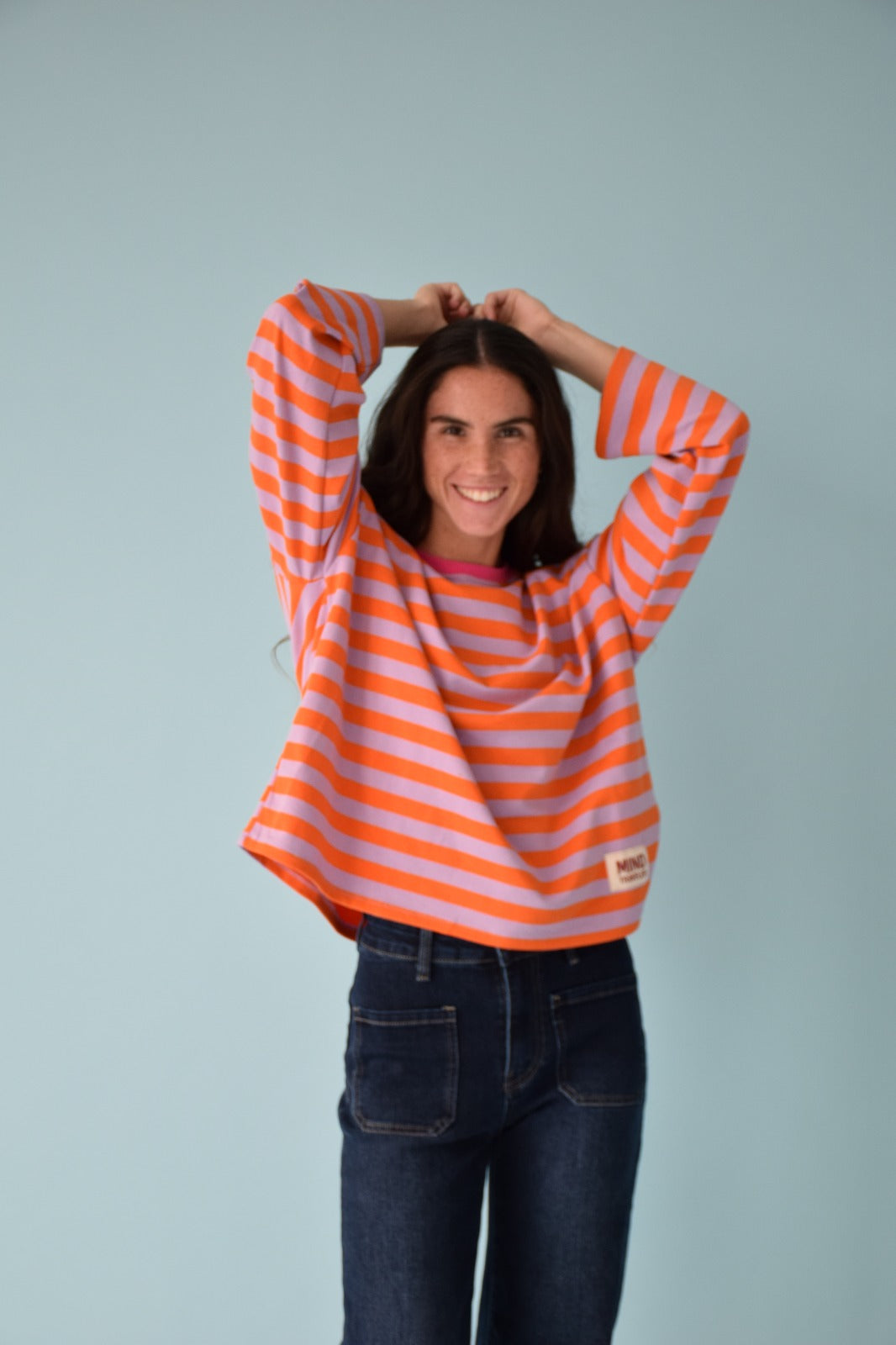 Núria Lavender and Orange T-shirt