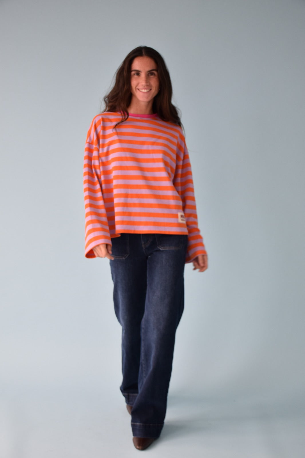Núria Lavender and Orange T-shirt
