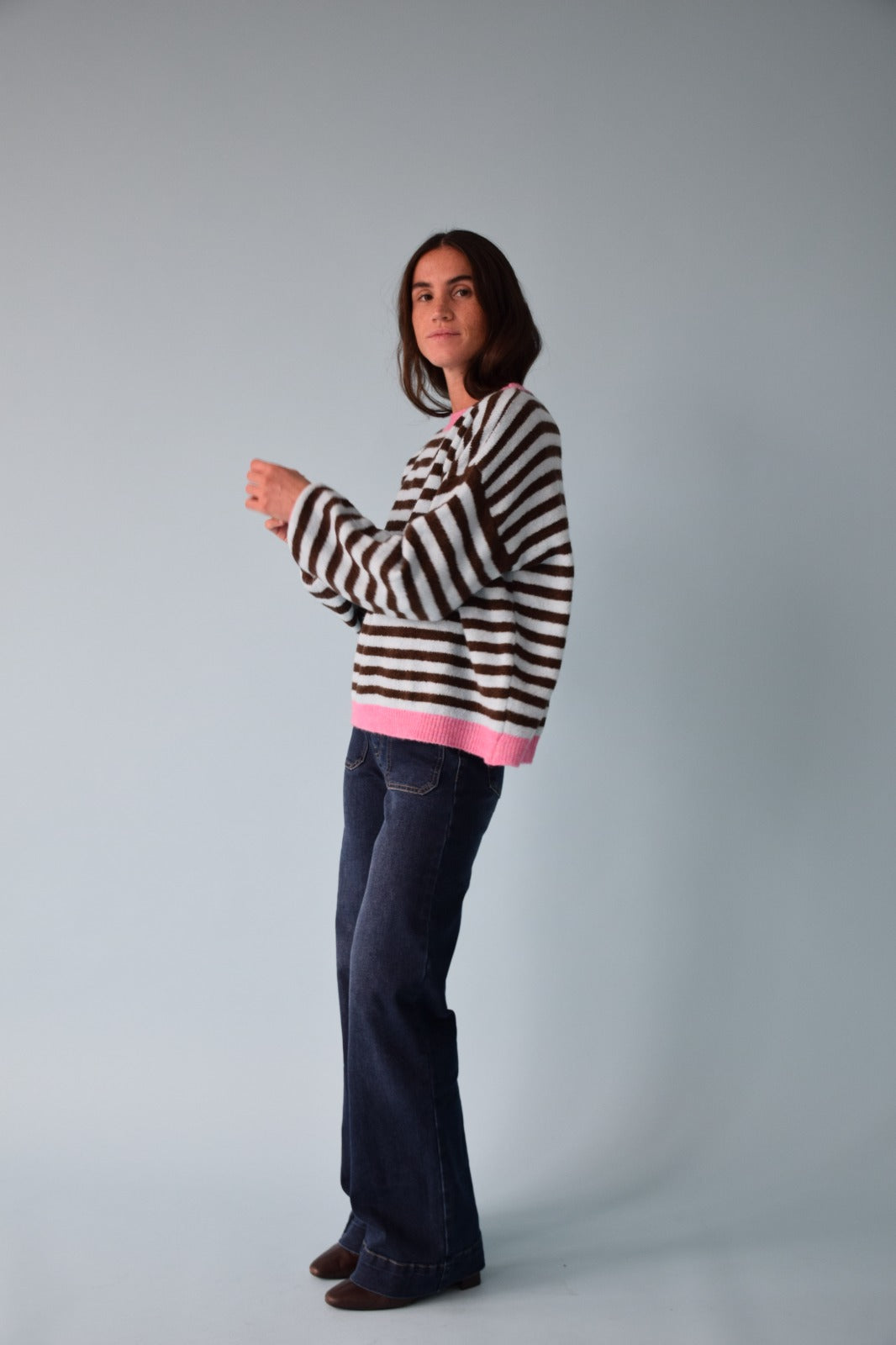 Pia Brown and Blue Jersey