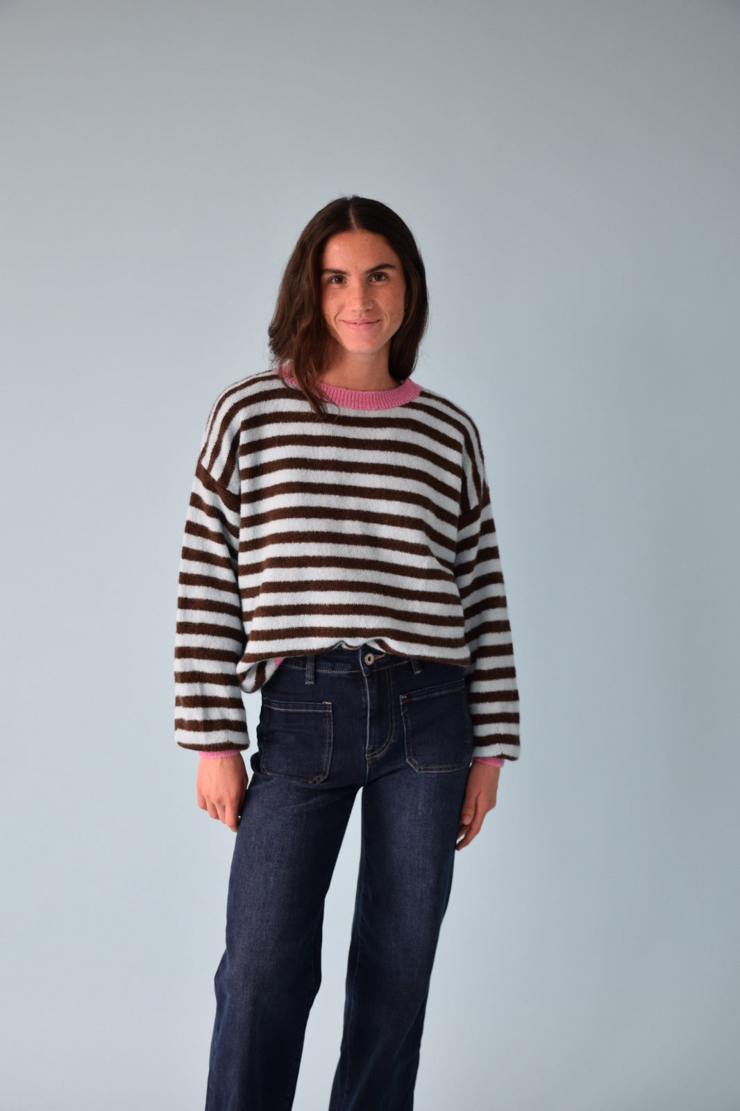 Pia Brown and Blue Jersey