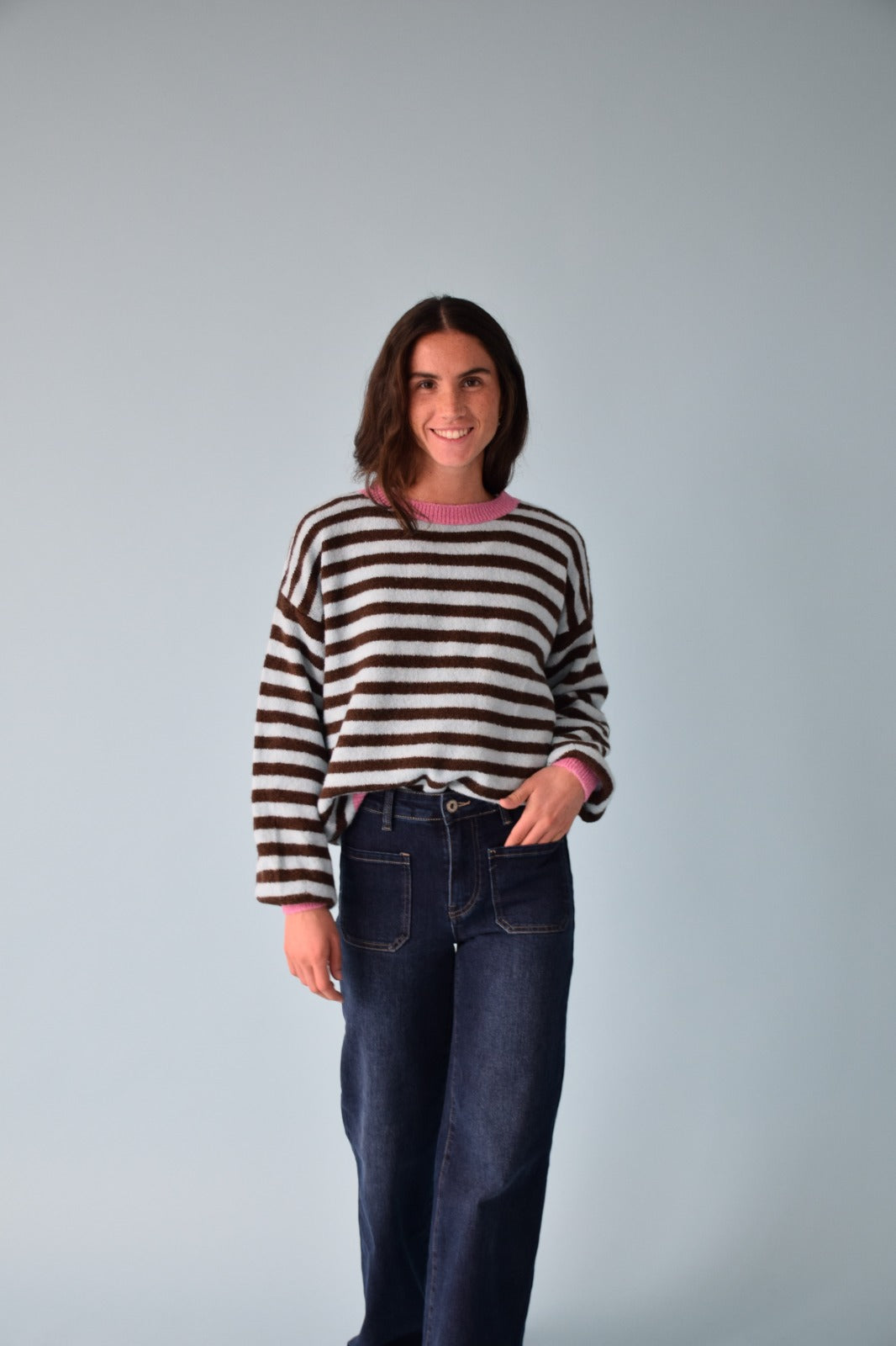 Pia Brown and Blue Jersey