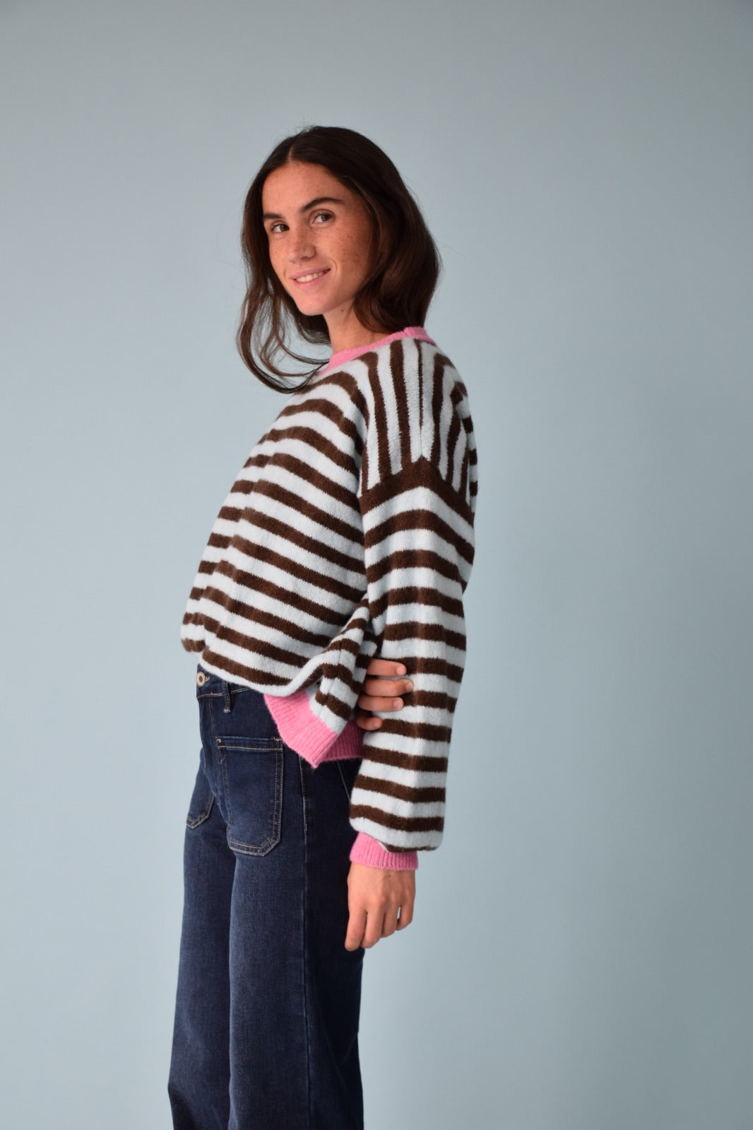 Pia Brown and Blue Jersey