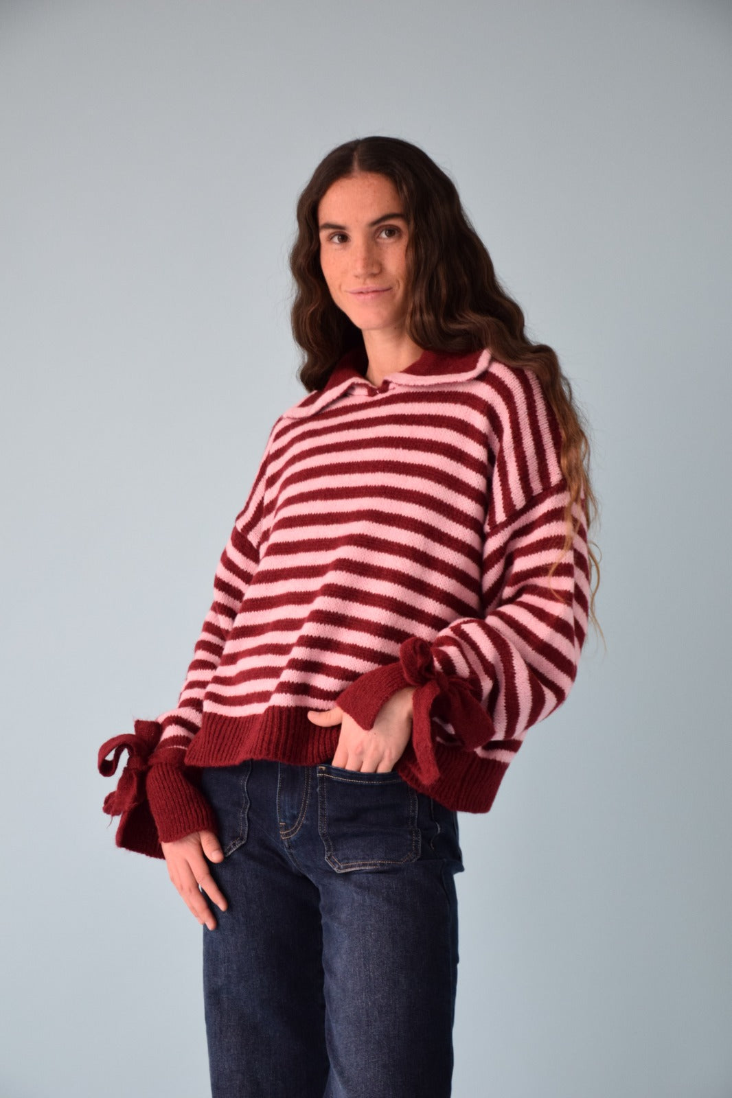 Jersey Marta Burgundy y Rosa