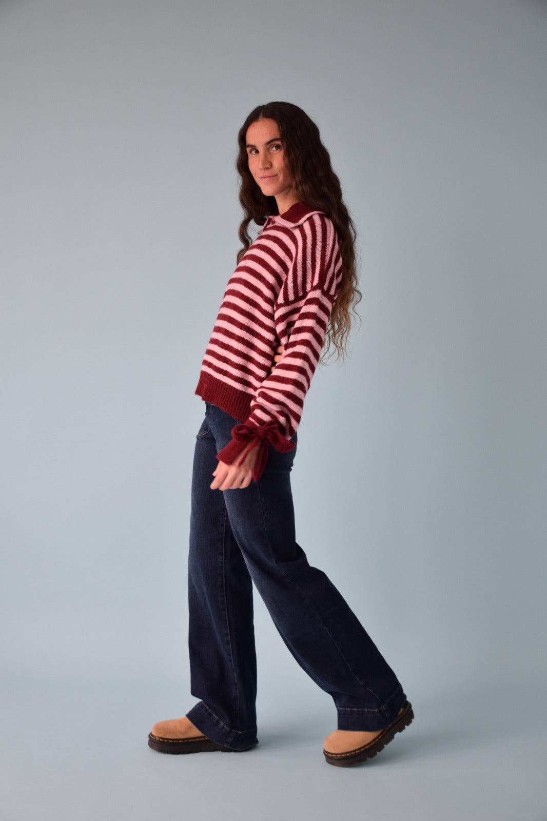 Jersey Marta Burgundy y Rosa