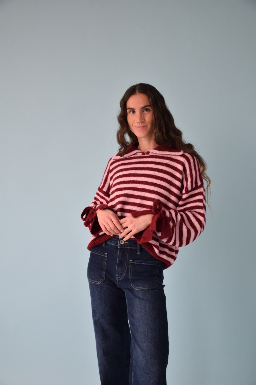 Jersey Marta Burgundy y Rosa