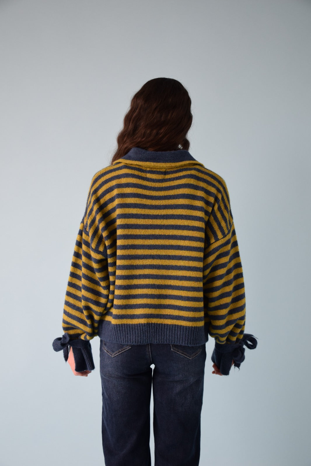 Marta Oliva and Blue Sweater