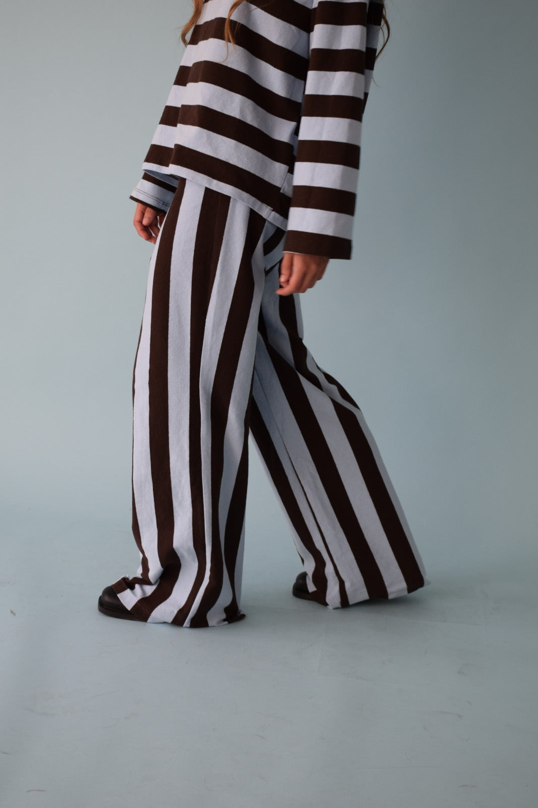 Pantalón Filipa Marrón y Celeste