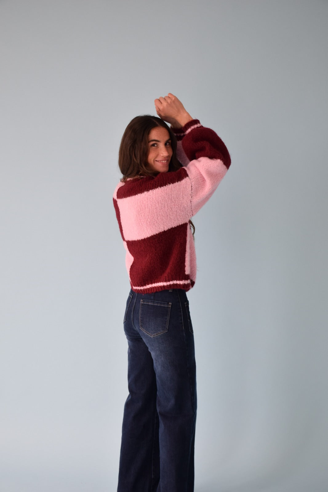 Jersey Sara Rosa y Burgundy