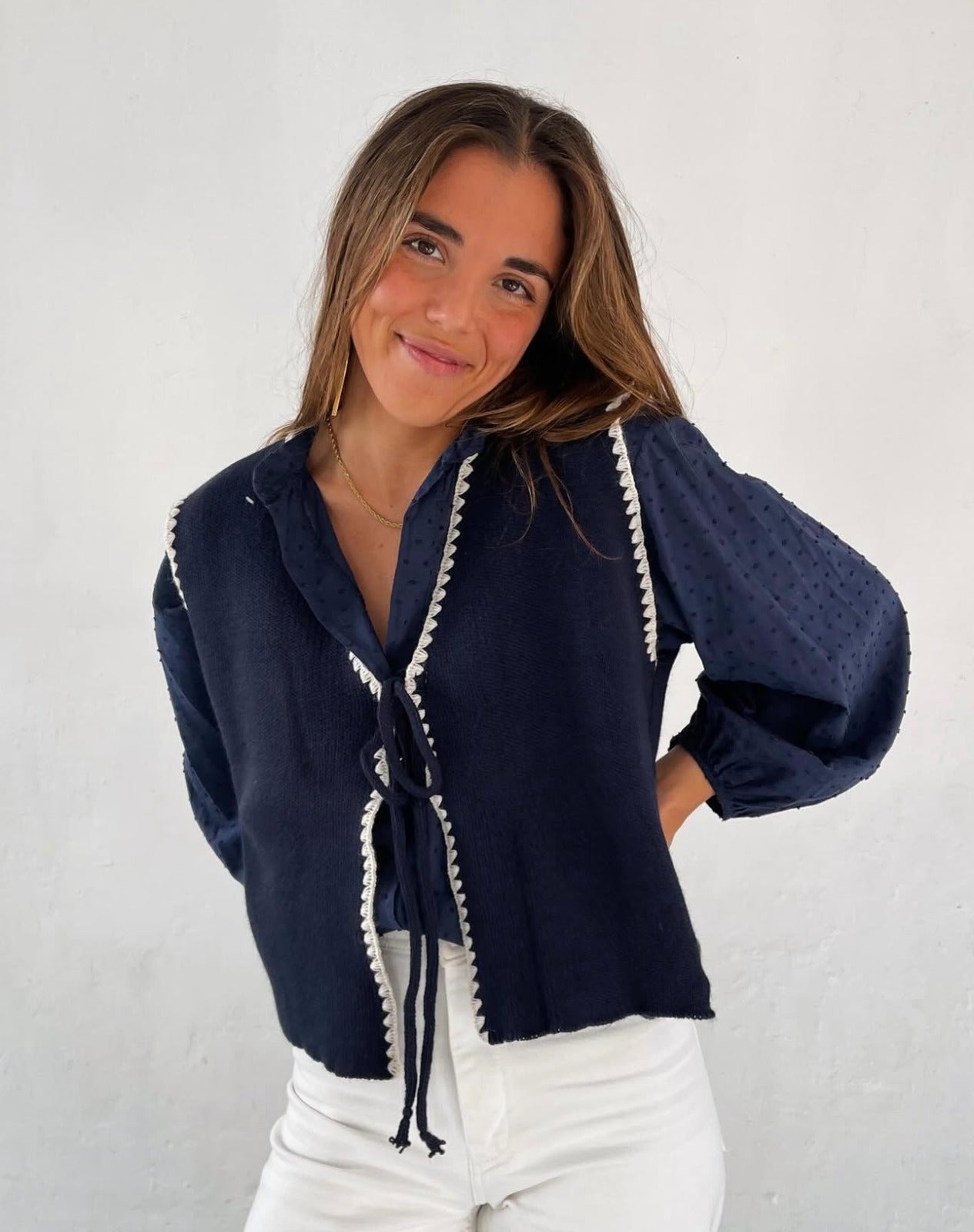 Chaleco Punto Marino