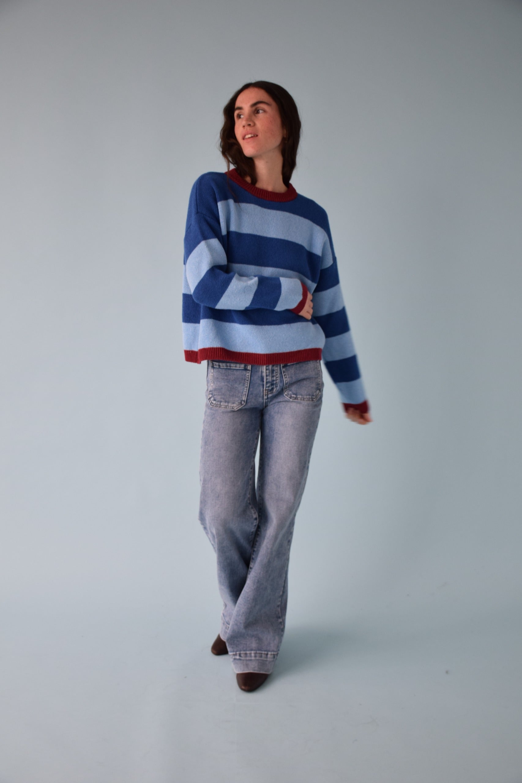 Alexia Jersey Blue Stripes