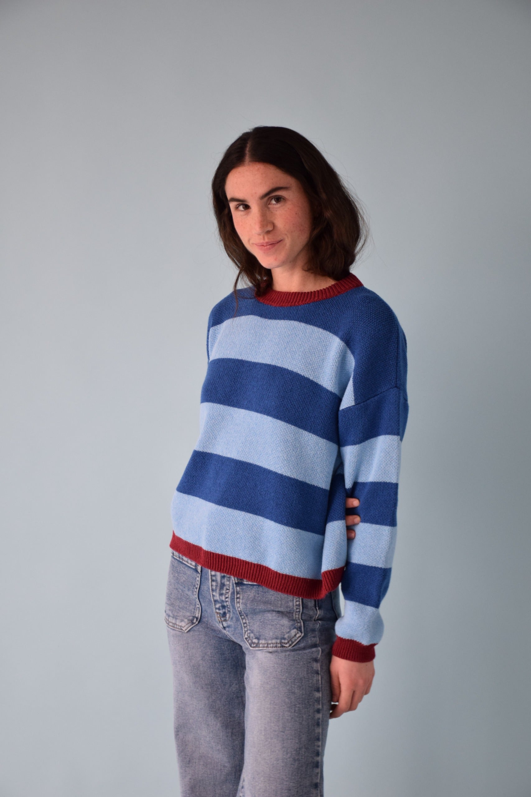 Alexia Jersey Blue Stripes