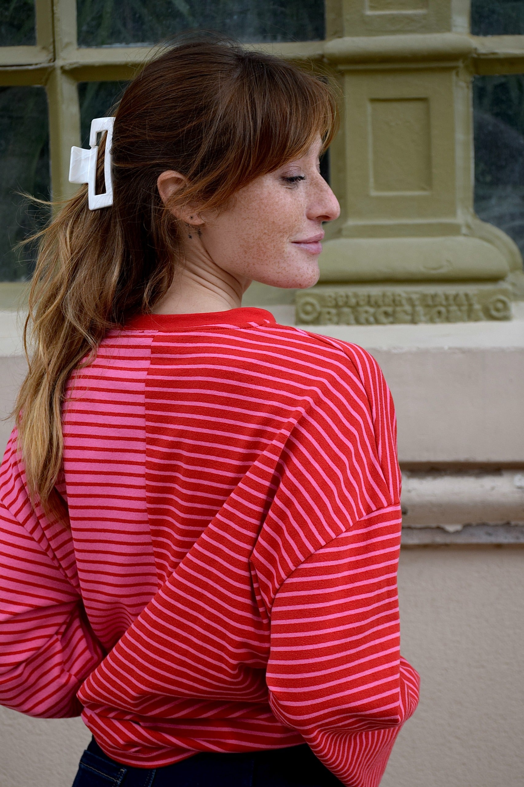 Camiseta Mariona Rojo y Rosa