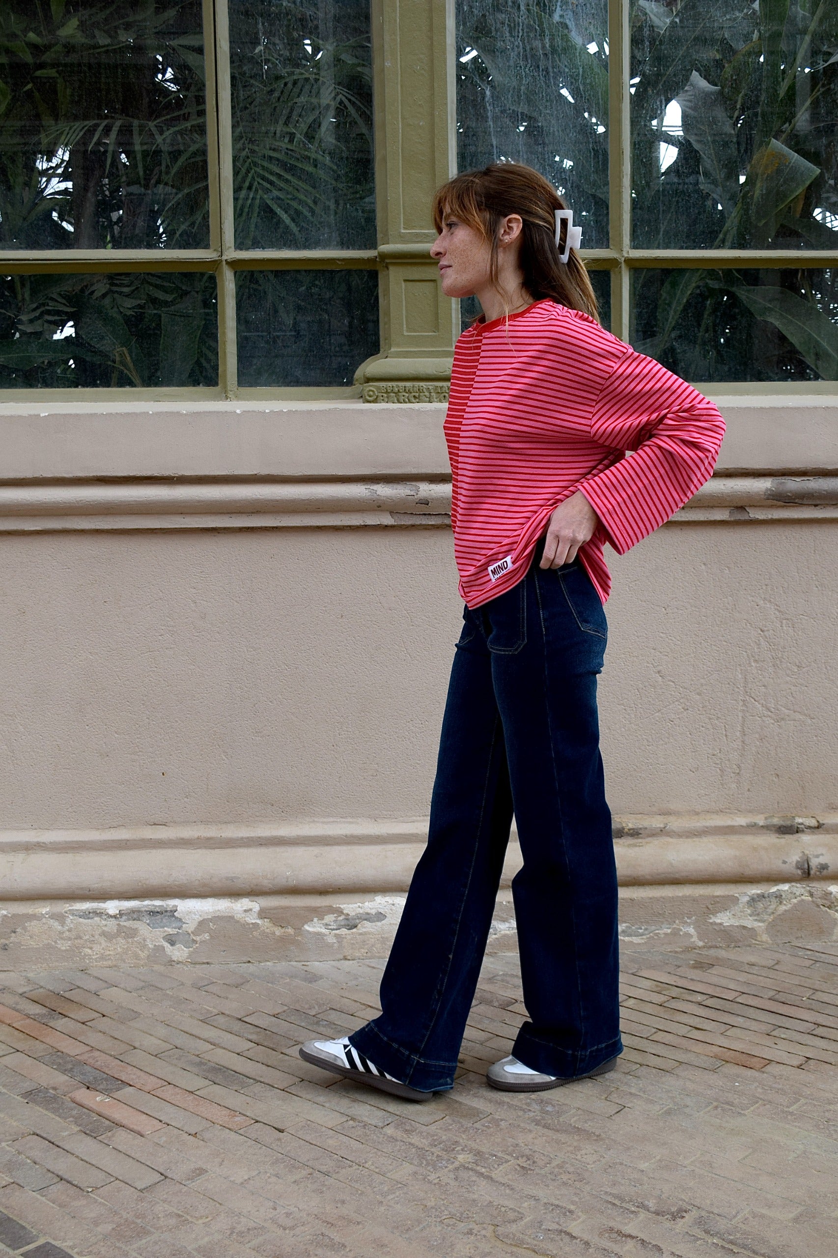 Camiseta Mariona Rojo y Rosa